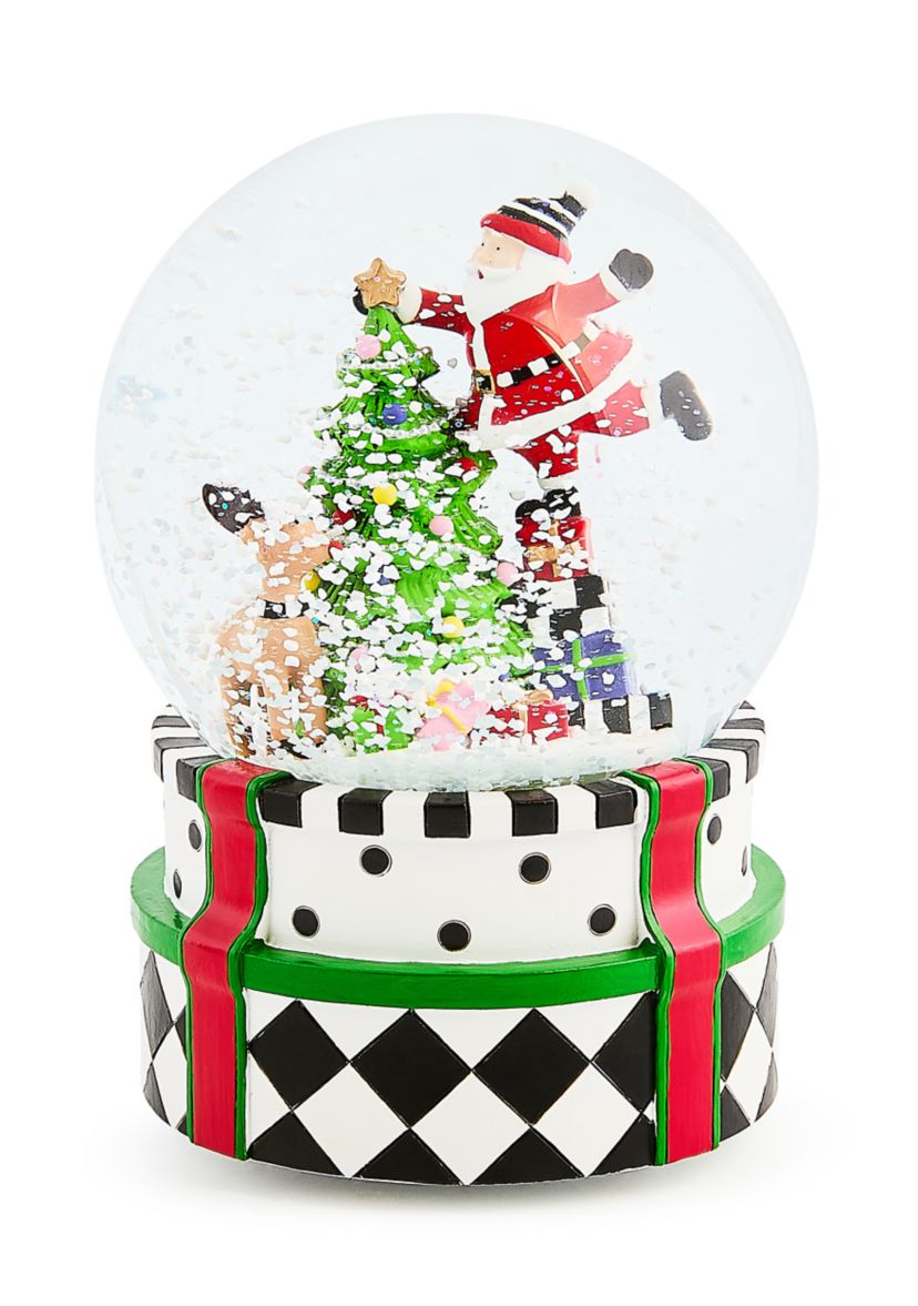 Santa & Rudolph Snow Globe