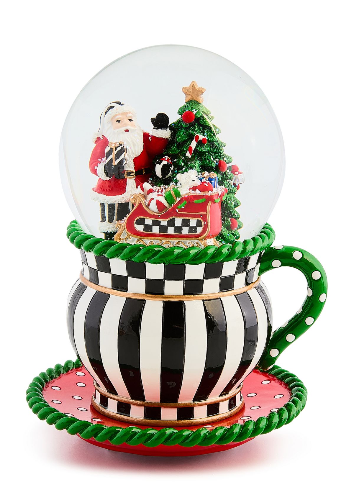 Check It Out Teacup Snow Globe