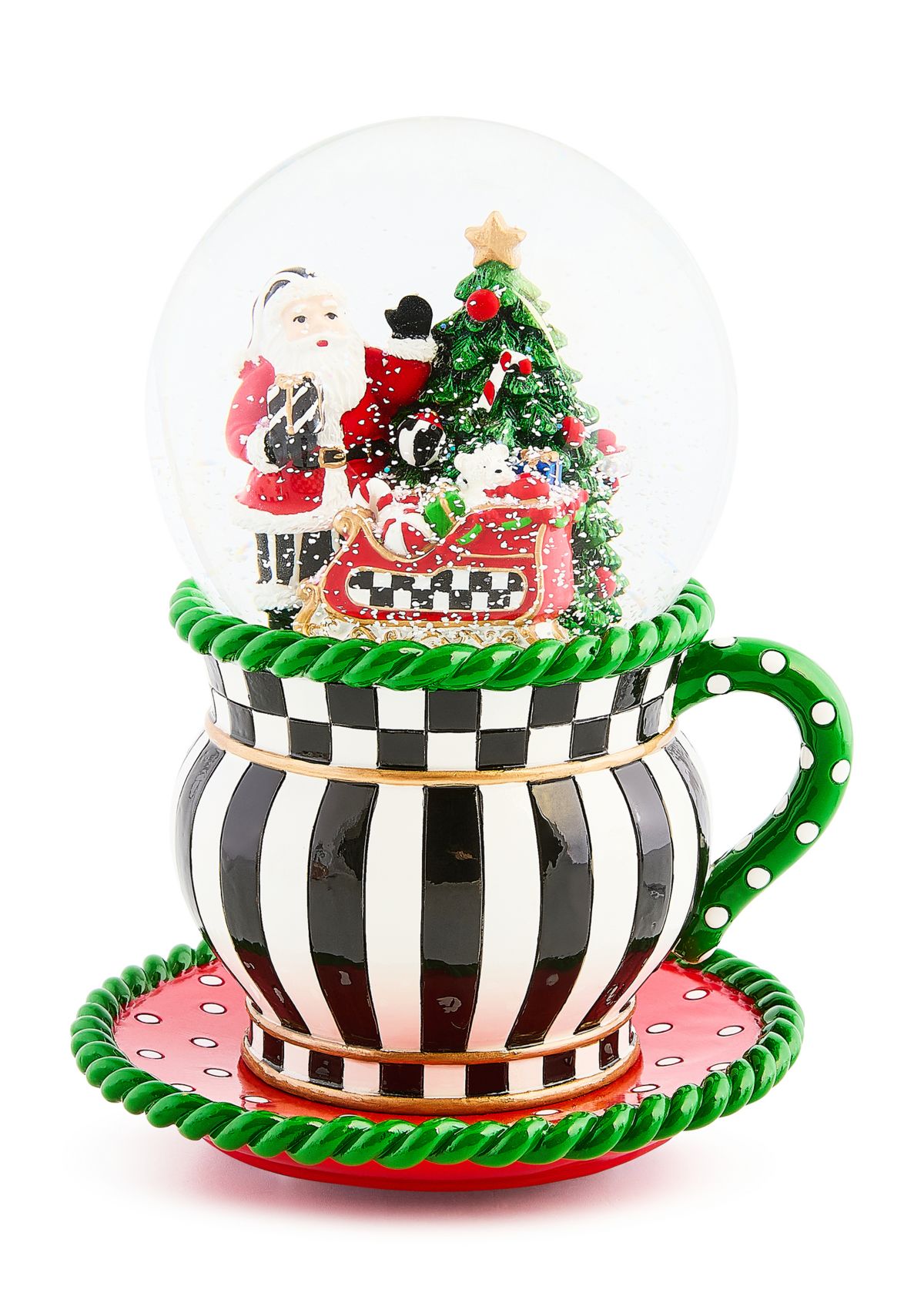 Check It Out Teacup Snow Globe