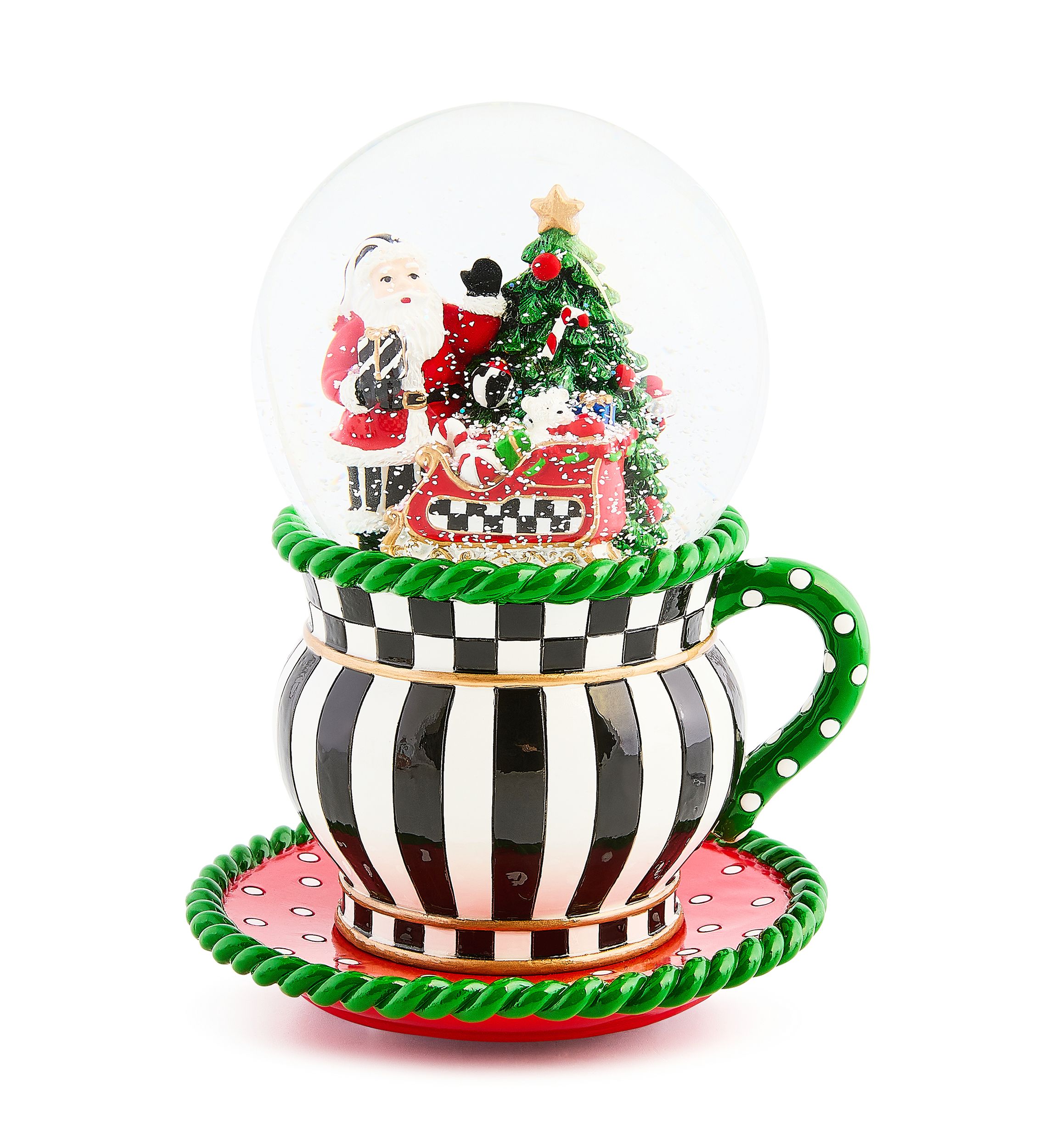 Check It Out Teacup Snow Globe