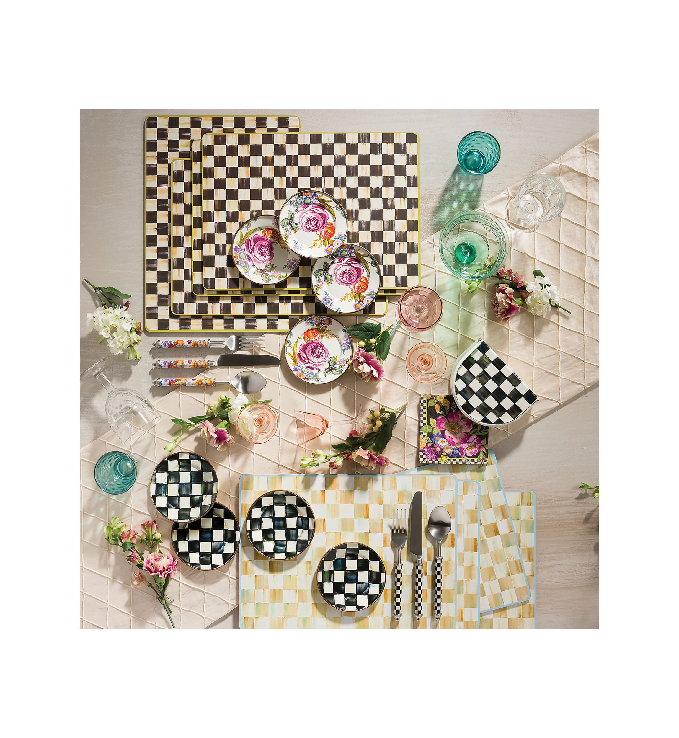 Courtly Check Cork Back Placemats - Set of 4