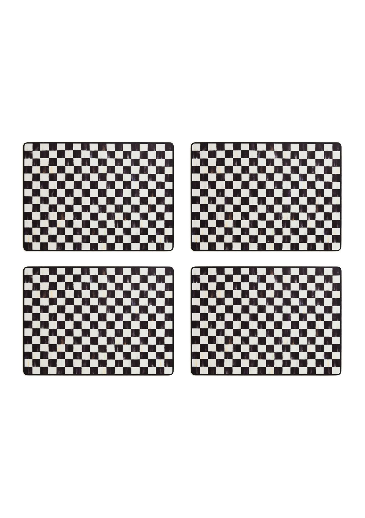 Check Cork Back Placemats - Set of 4