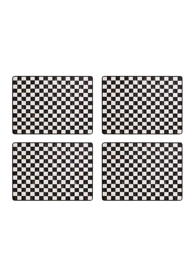 Check Cork Back Placemats - Set of 4