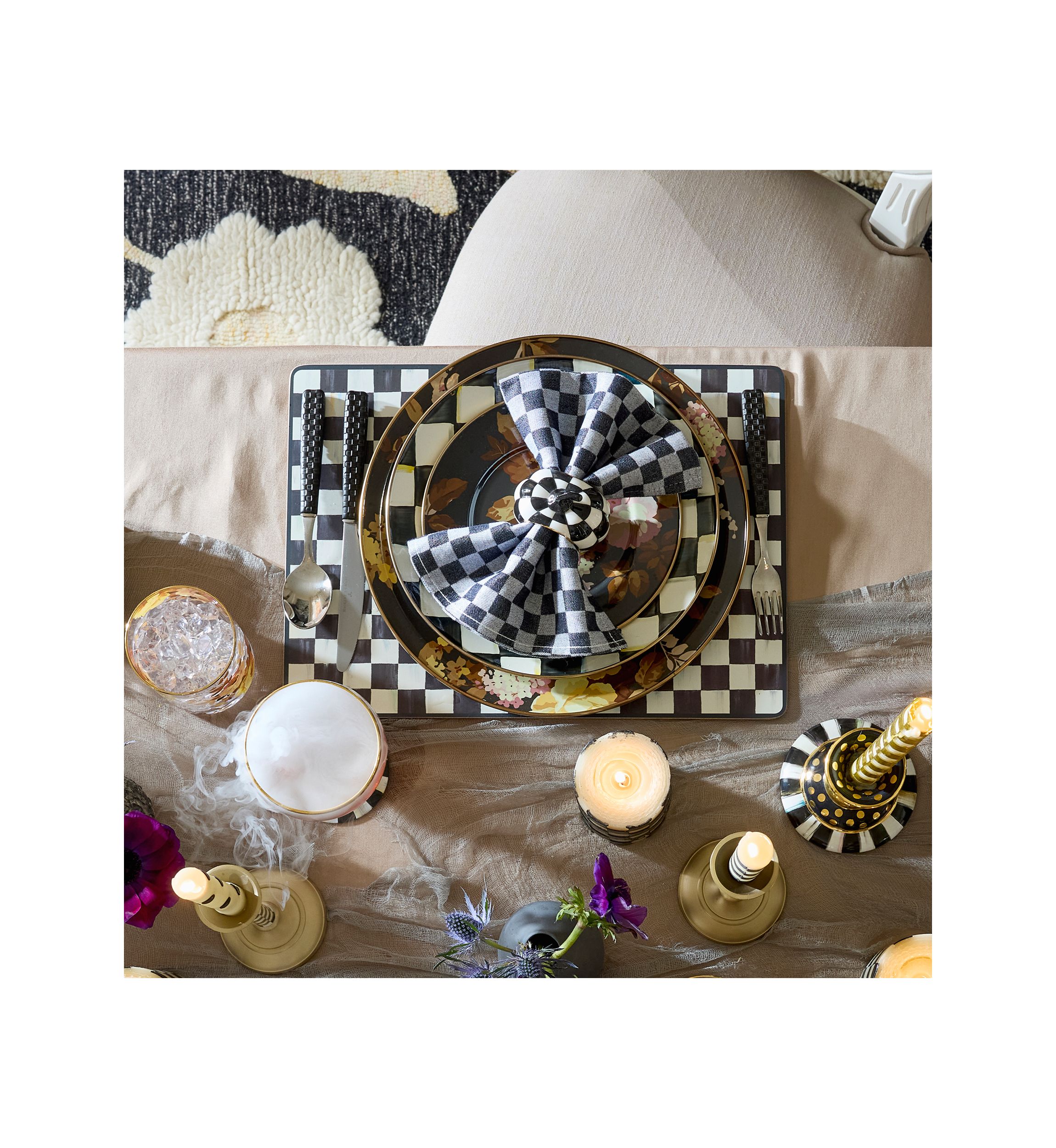 Check Cork Back Placemats - Set of 4