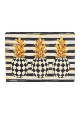 Set of 4 Pineapple Cork Back Placemats