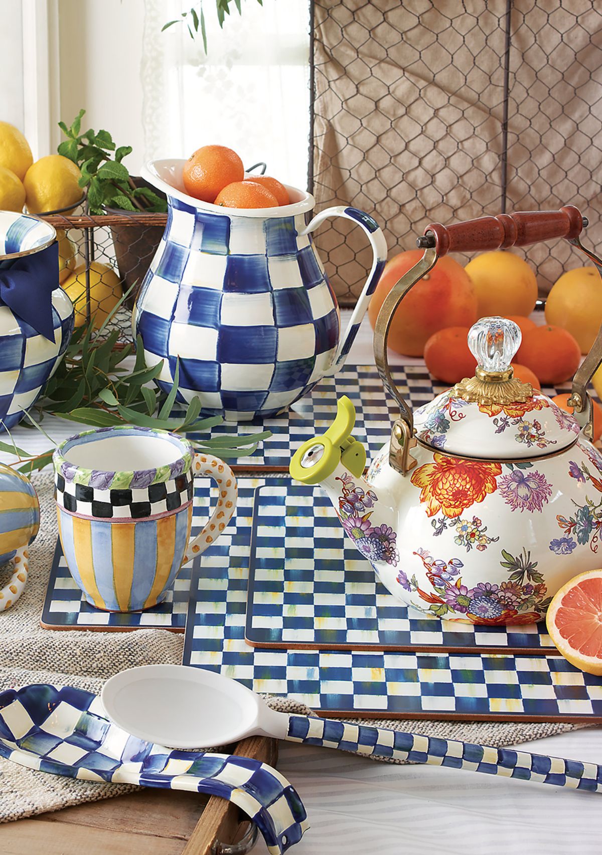 Royal Check Cork Back Placemats, Set of 4