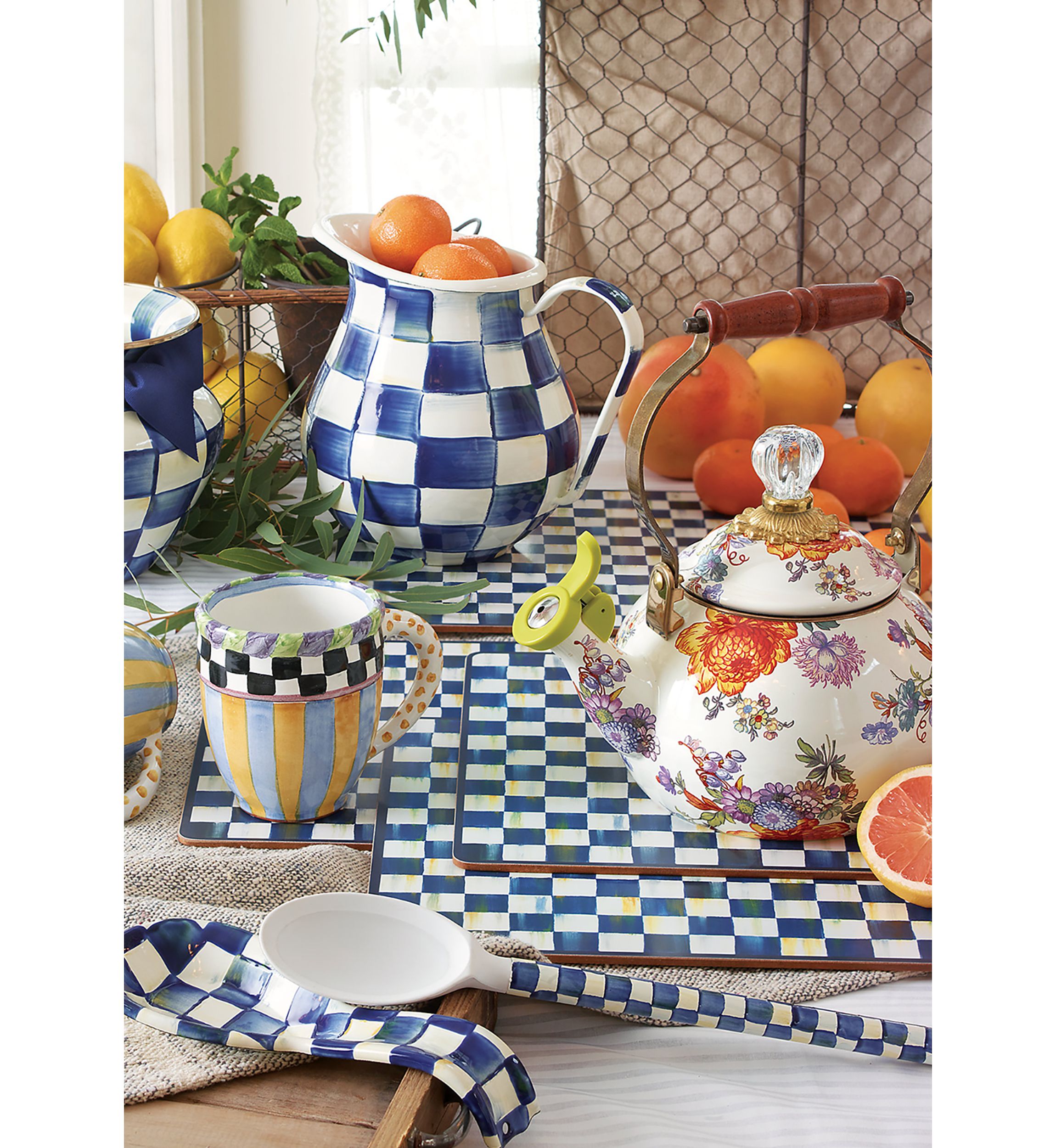 Royal Check Cork Back Placemats, Set of 4