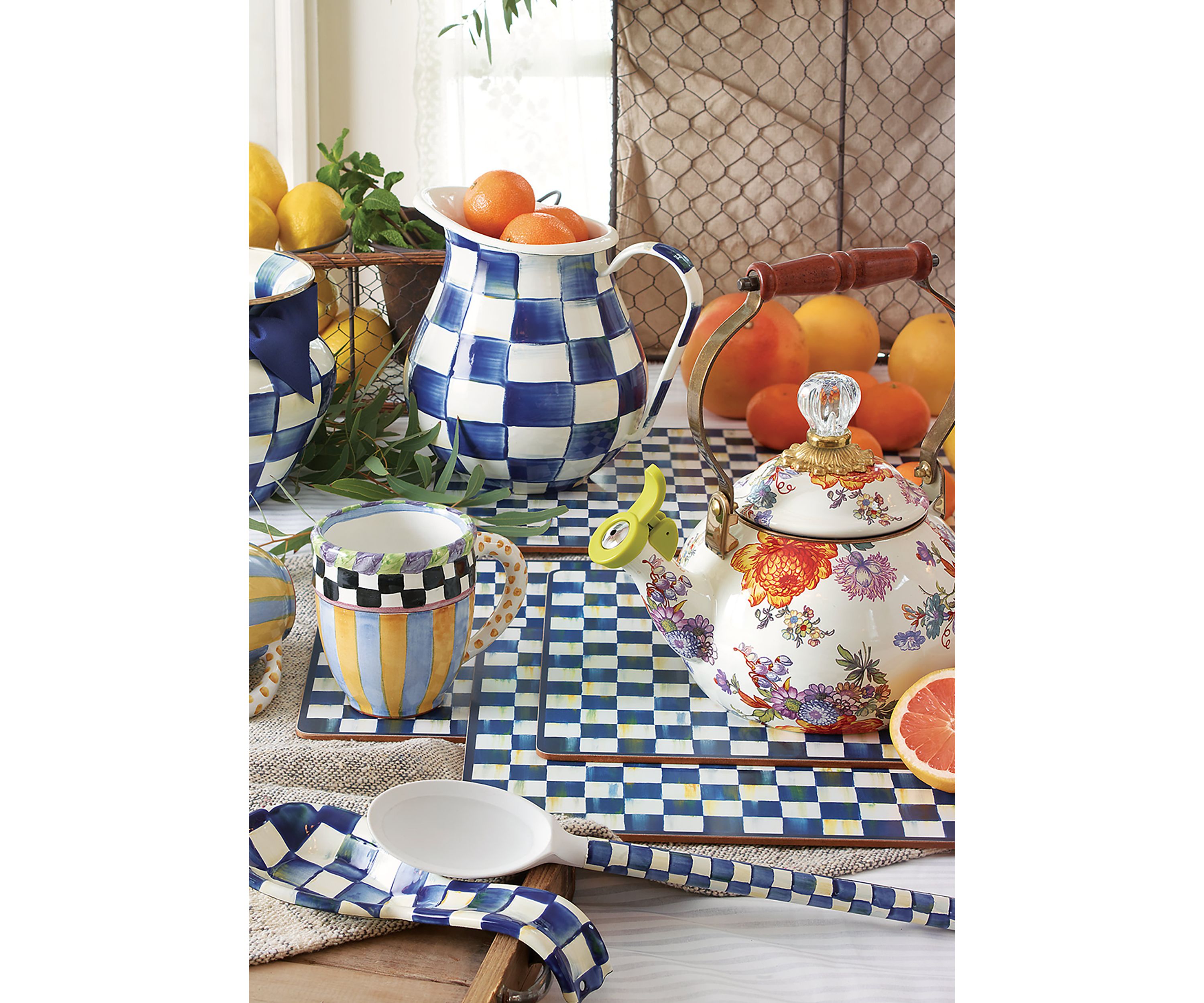 Royal Check Cork Back Placemats, Set of 4