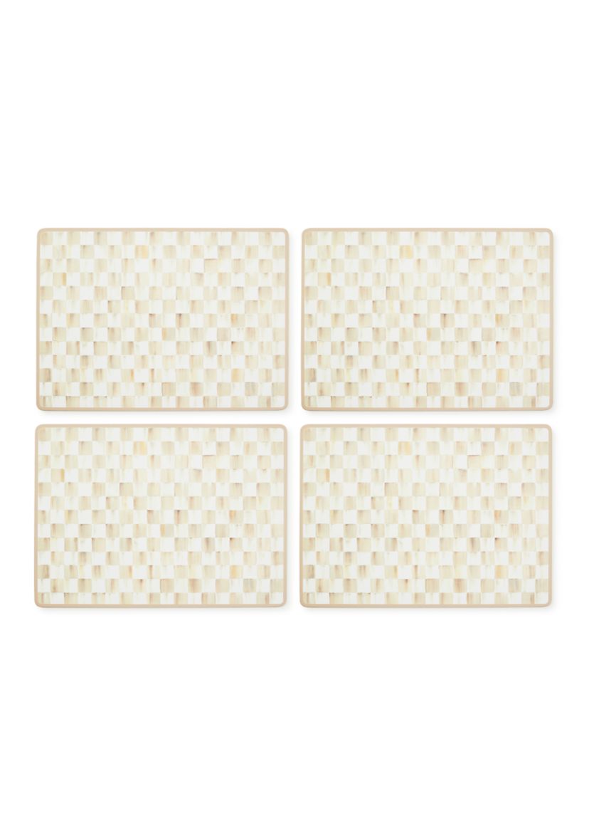 Check Cork Back Placemats - Set of 4