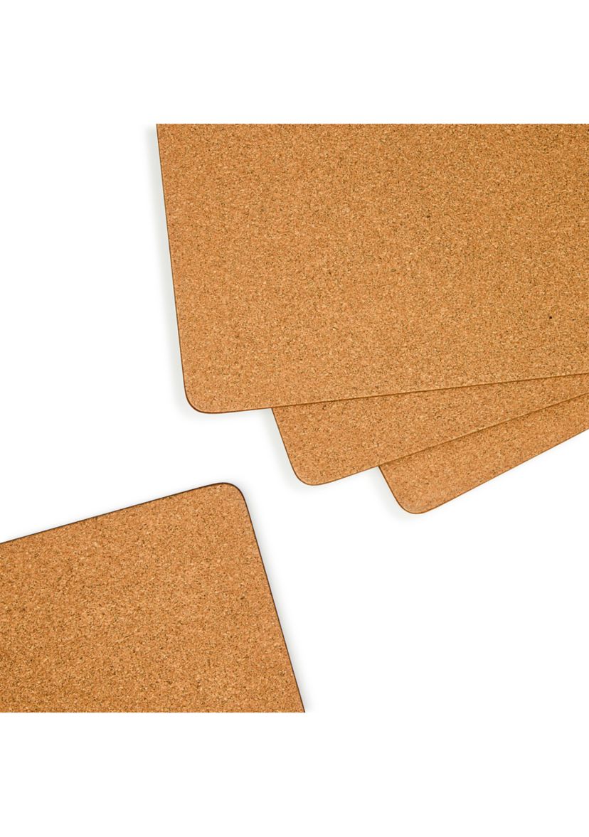 Check Cork Back Placemats - Set of 4
