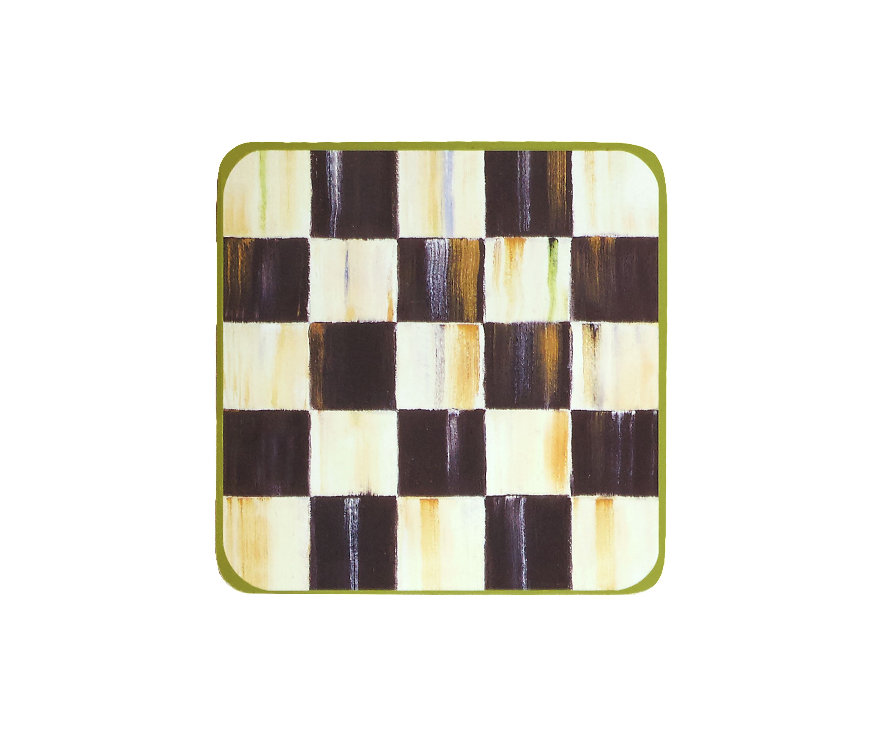 Check Cork Back Coasters, Set of 4