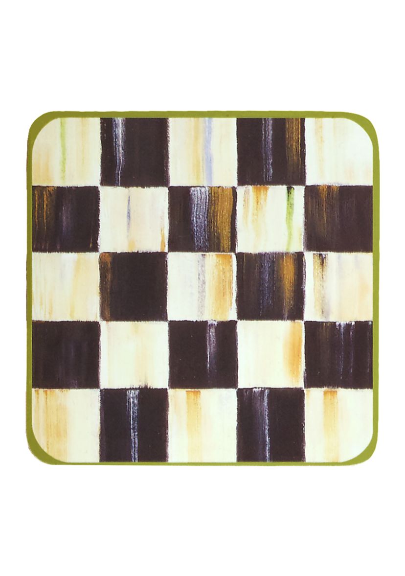 Check Cork Back Coasters, Set of 4