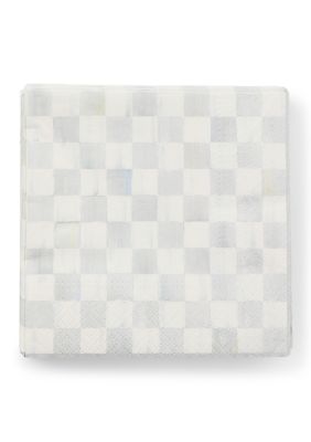 MacKenzie-Childs Sterling Check Cocktail Paper Napkin