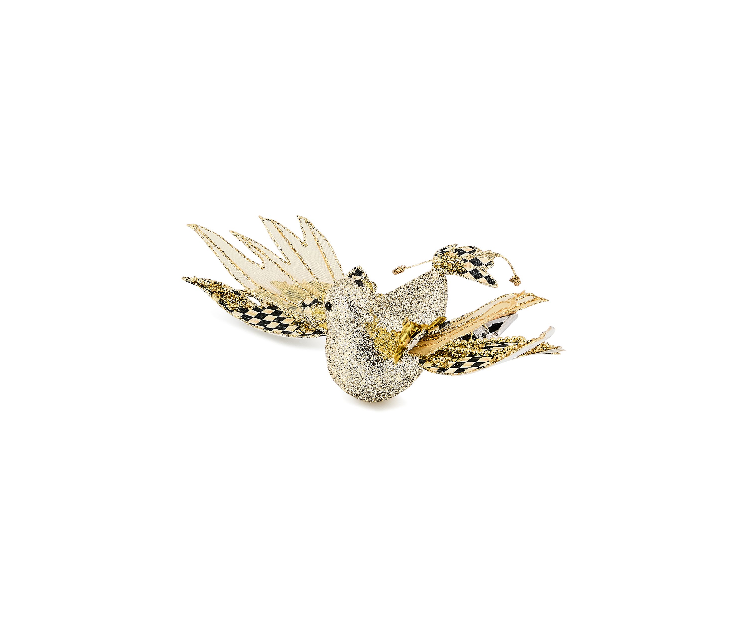  Courtly Noel Gold Bird Clip Set of 2
