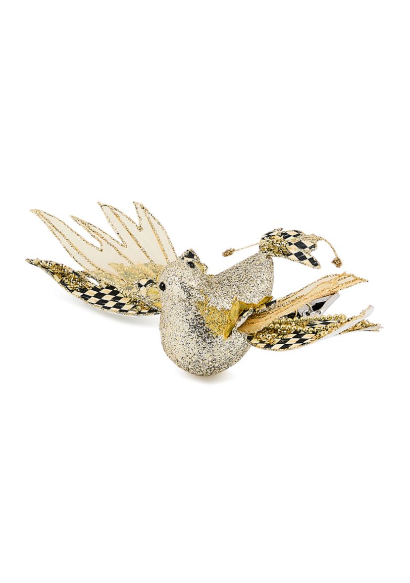  Courtly Noel Gold Bird Clip Set of 2