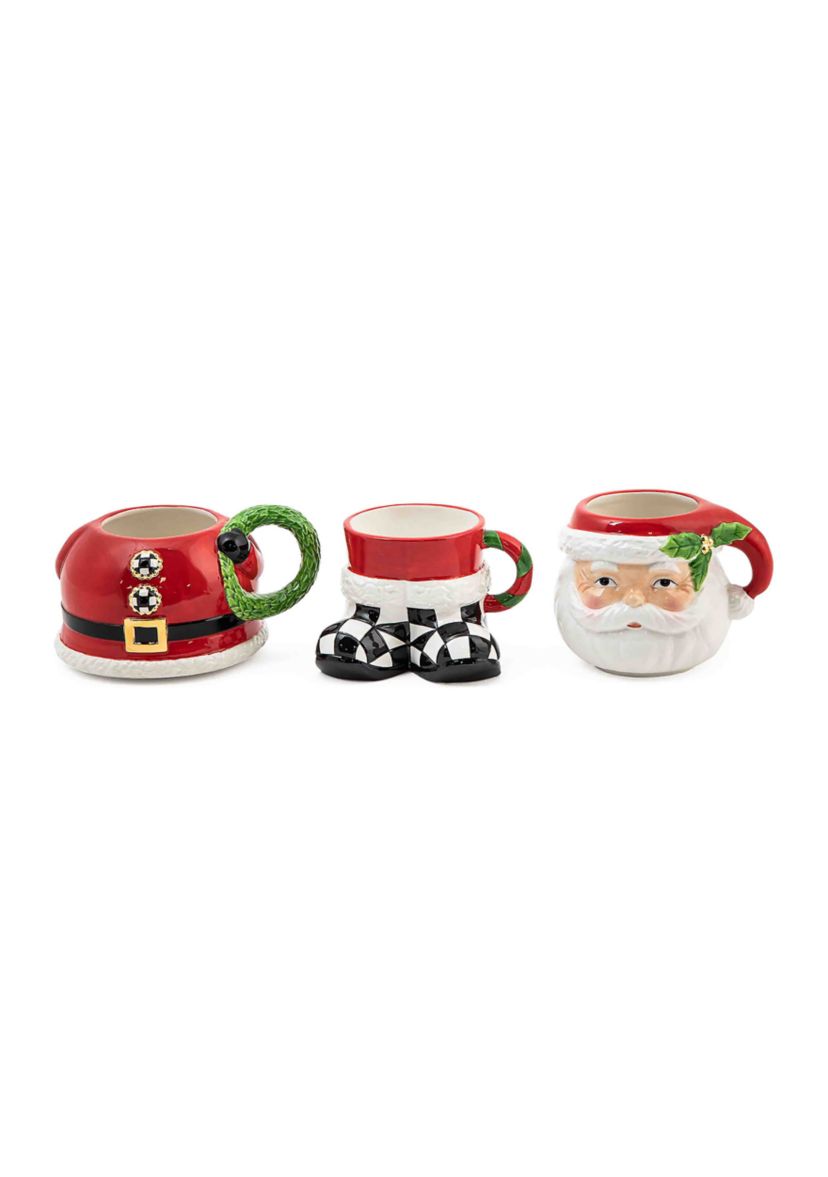 Granny Kitsch Santa Mug Tower