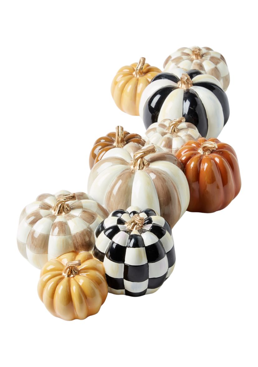 Autumnology Check and Stripe Pumpkins