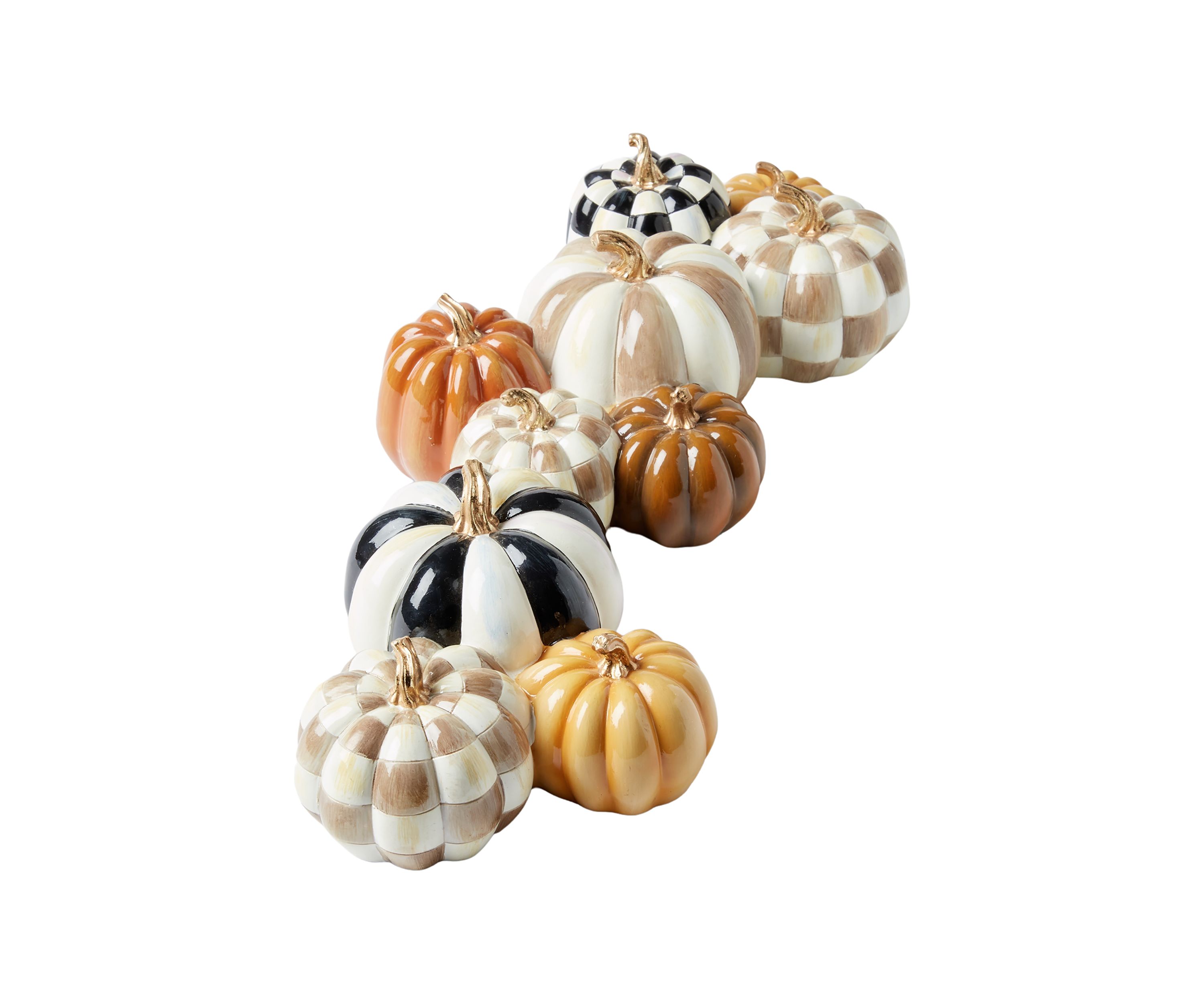 Autumnology Check and Stripe Pumpkins