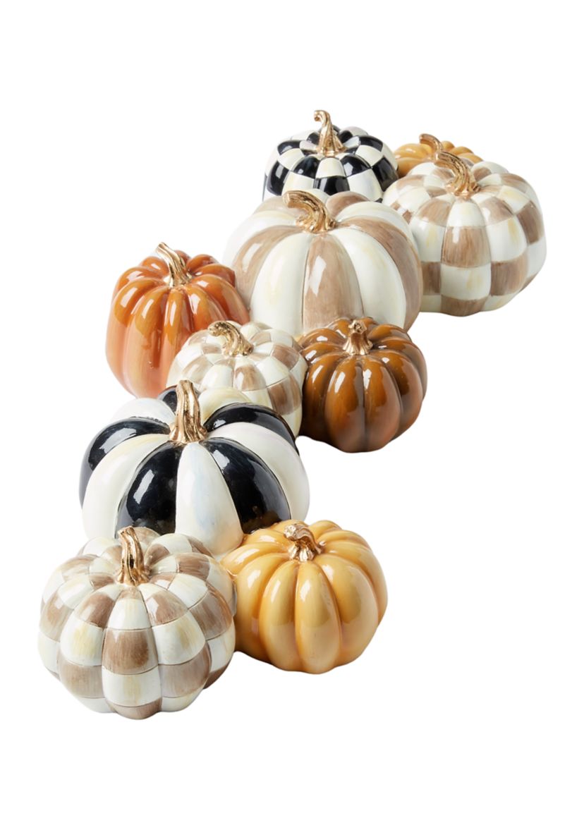 Autumnology Check and Stripe Pumpkins