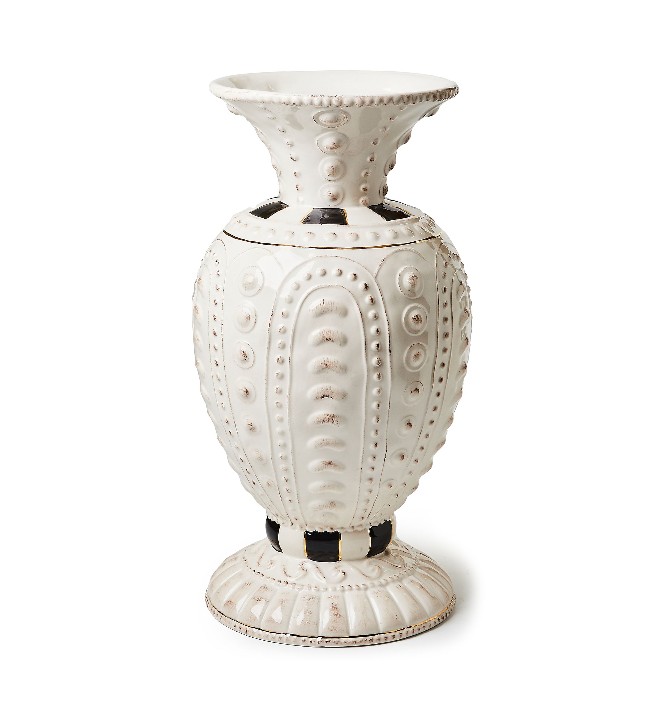 Courtly Large Ceramic Vase