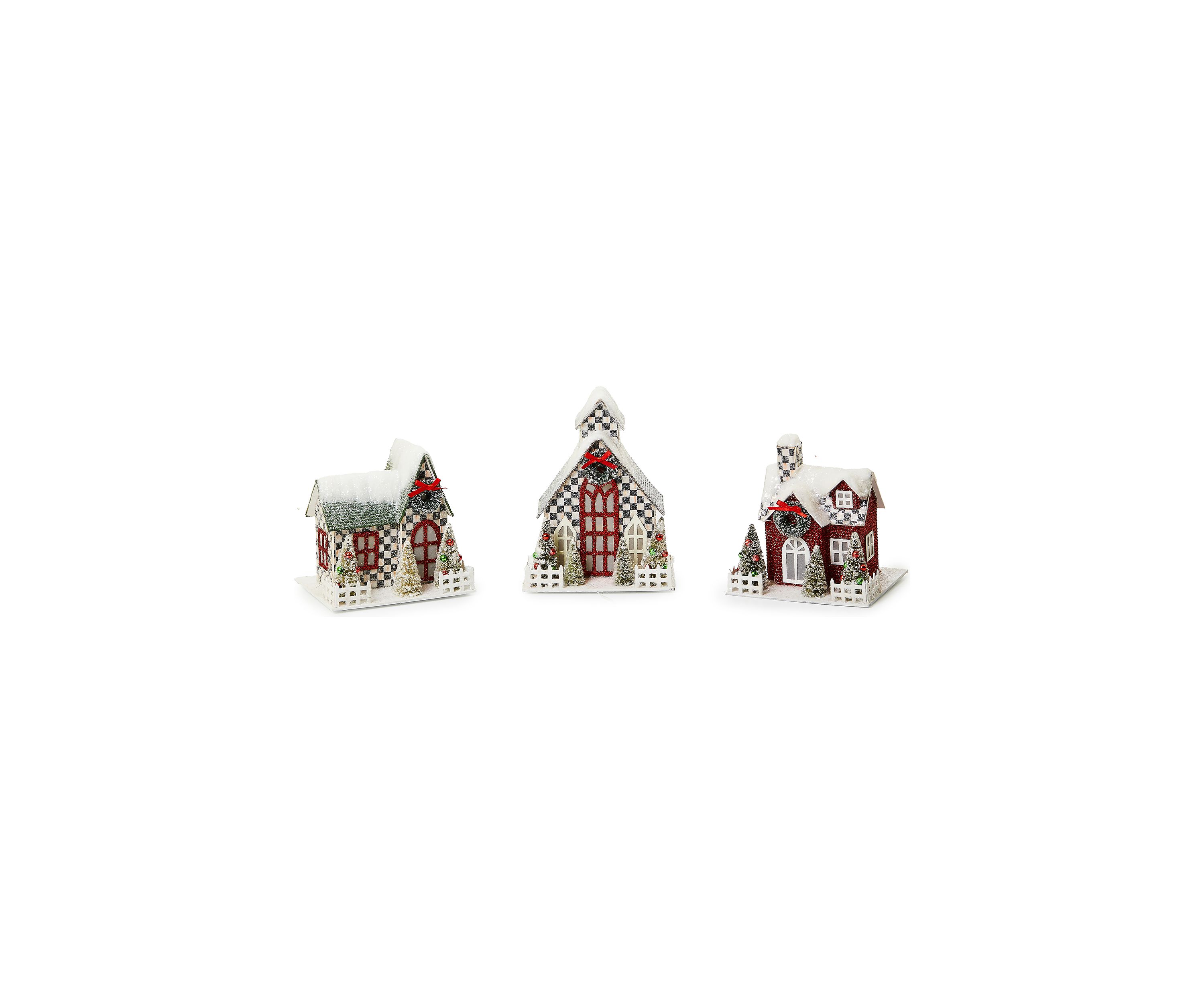 Cozy Christmas Illuminated Mini Paper Houses