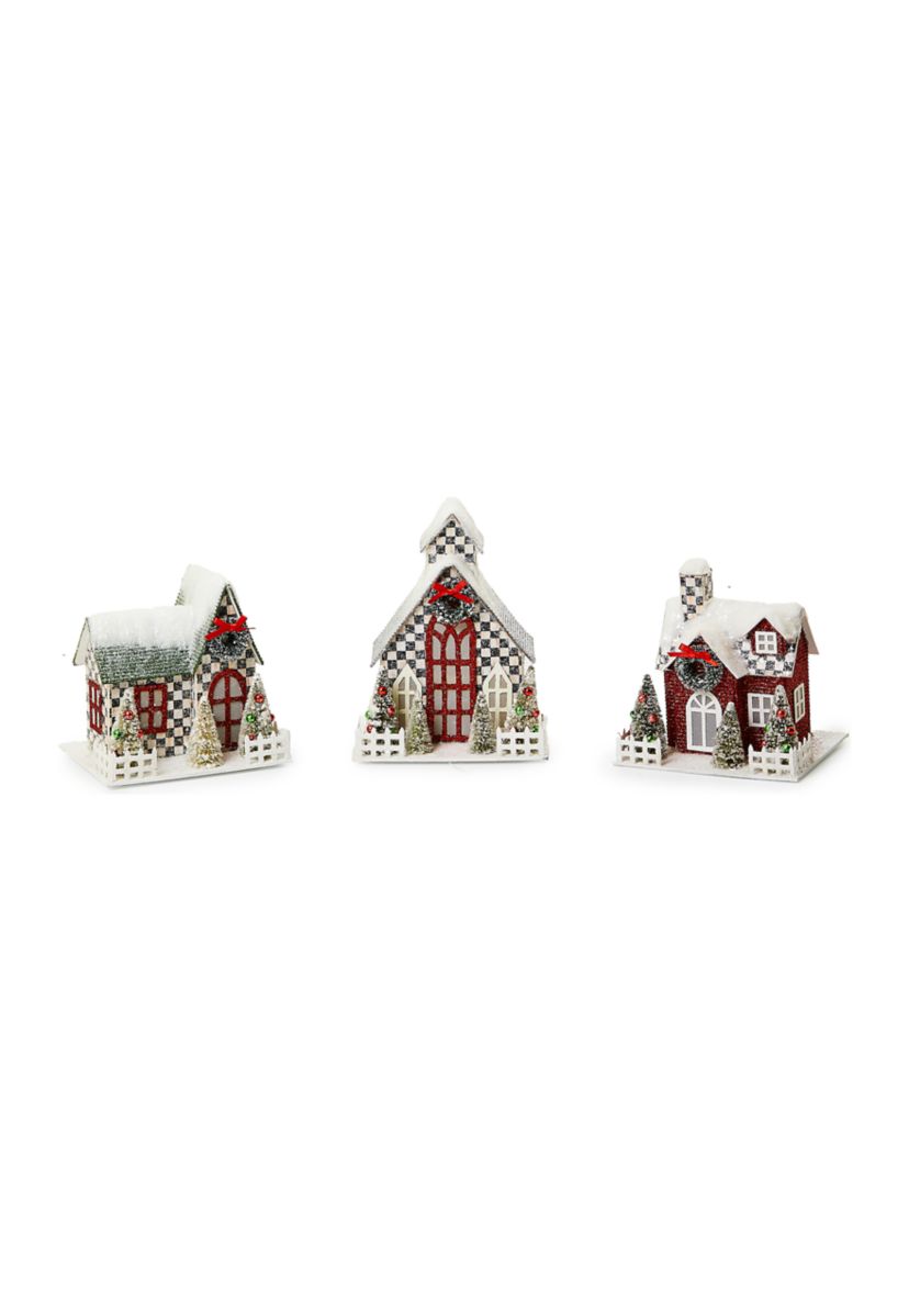 Cozy Christmas Illuminated Mini Paper Houses