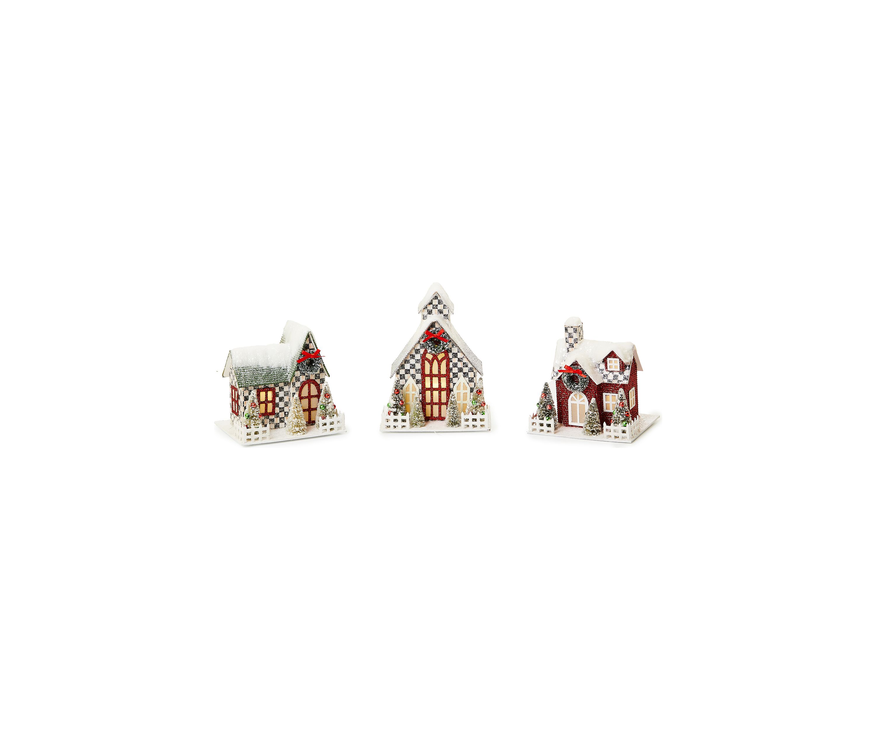 Cozy Christmas Illuminated Mini Paper Houses