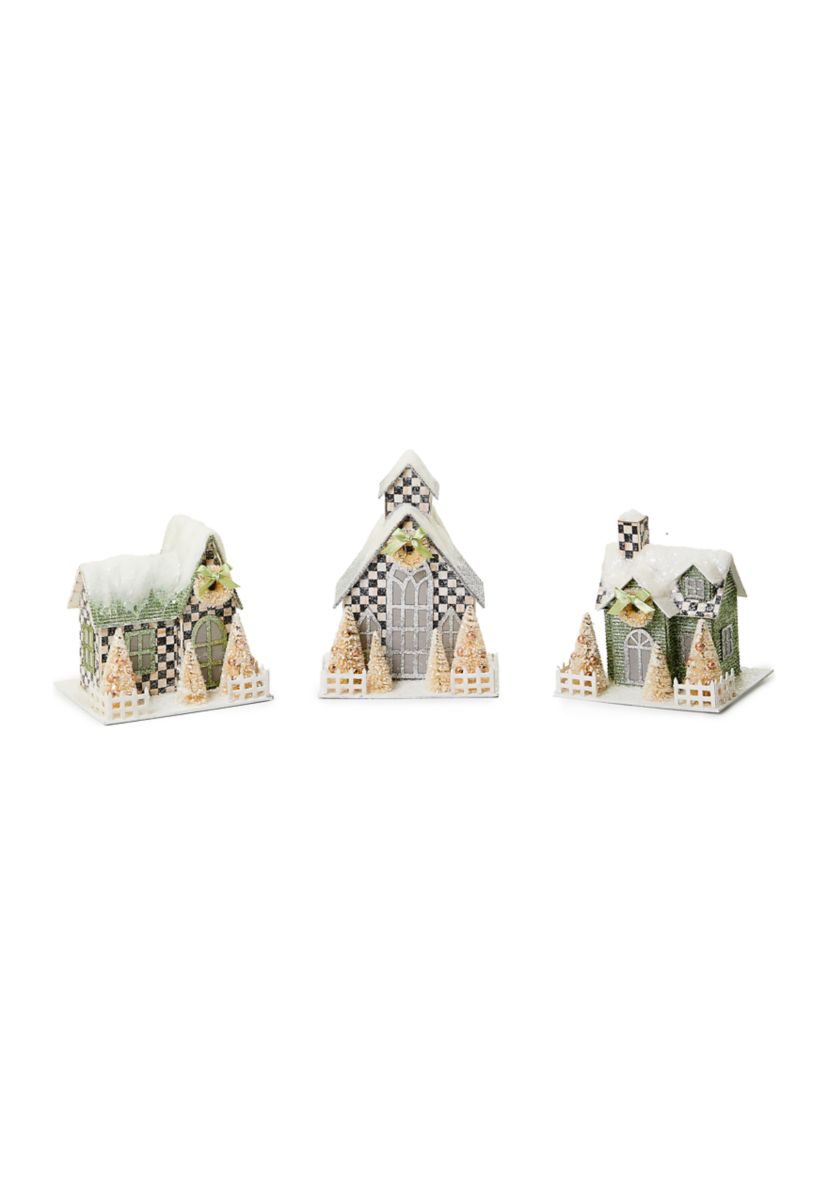 Farmhouse Holiday Illuminated Mini Paper Houses