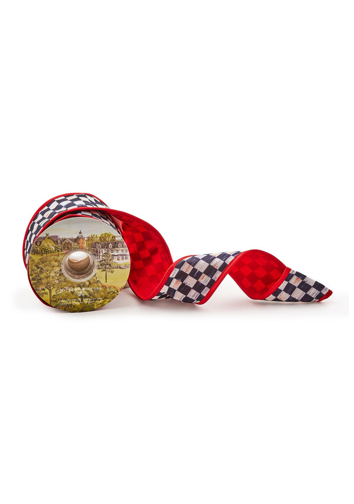 Courtly Check Red Back 2.5" Ribbon