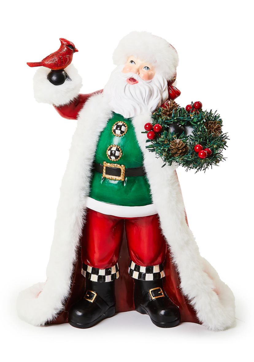 Cozy Christmas Santa Figurine with Card