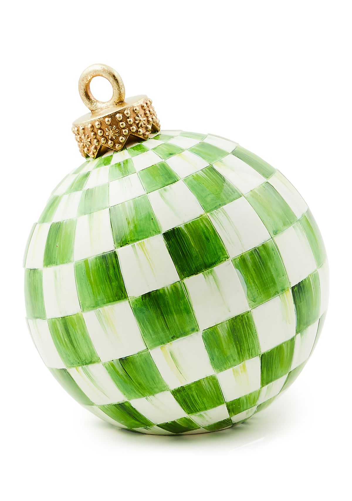 Light Green Check Ornament
