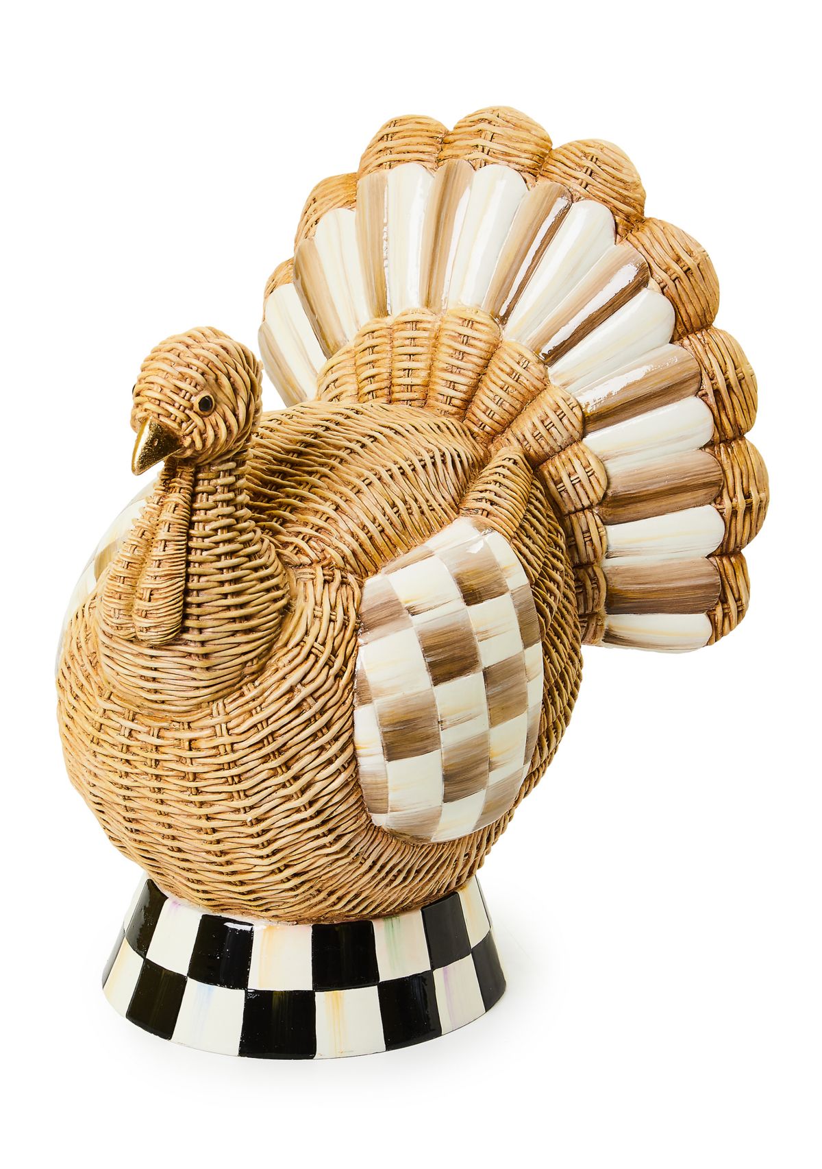 Autumnology Basket Weave Turkey Figurine