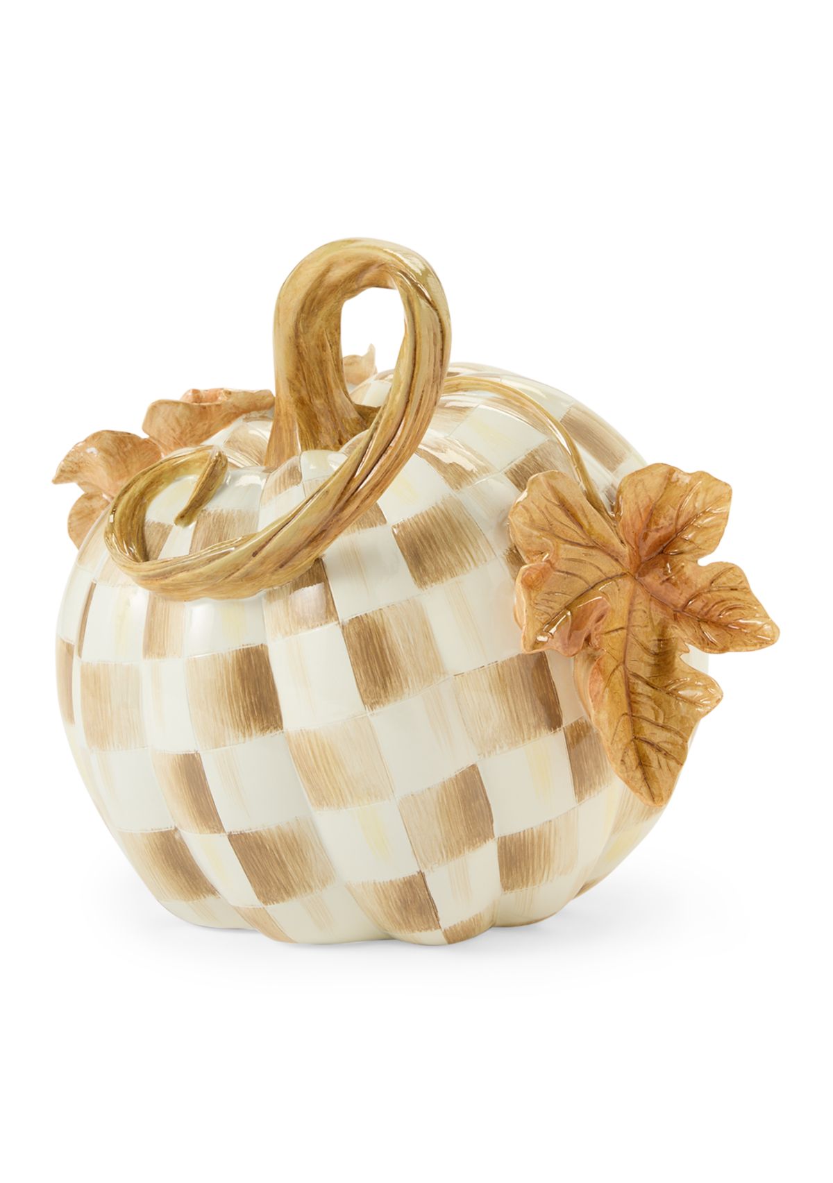 Mocha Check Twisted Stem Pumpkin