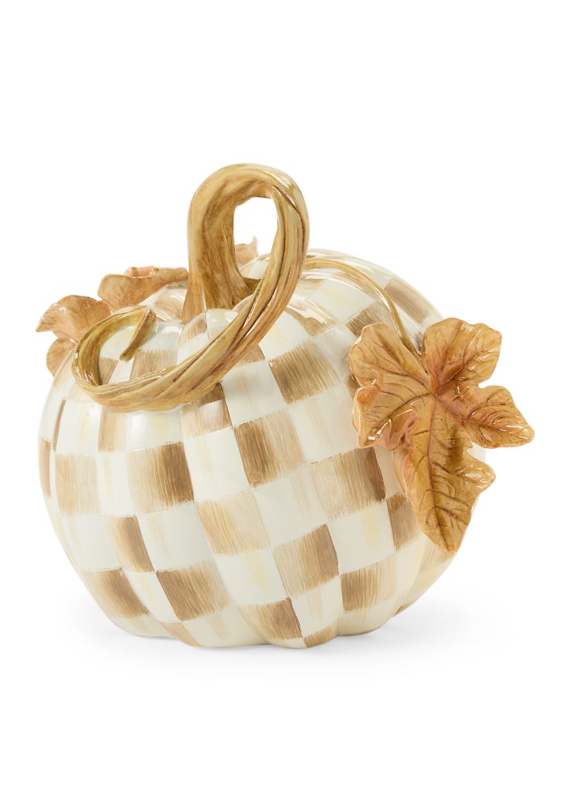 Mocha Check Twisted Stem Pumpkin