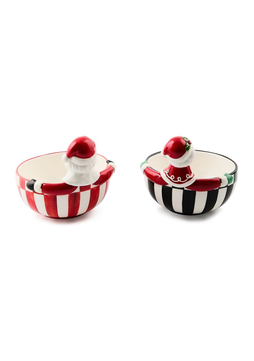 Check It Out Ceramic Snack Bowls Set of 2