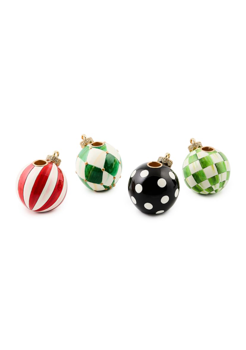 Check It Out Ornament Candle Holders Set of 4