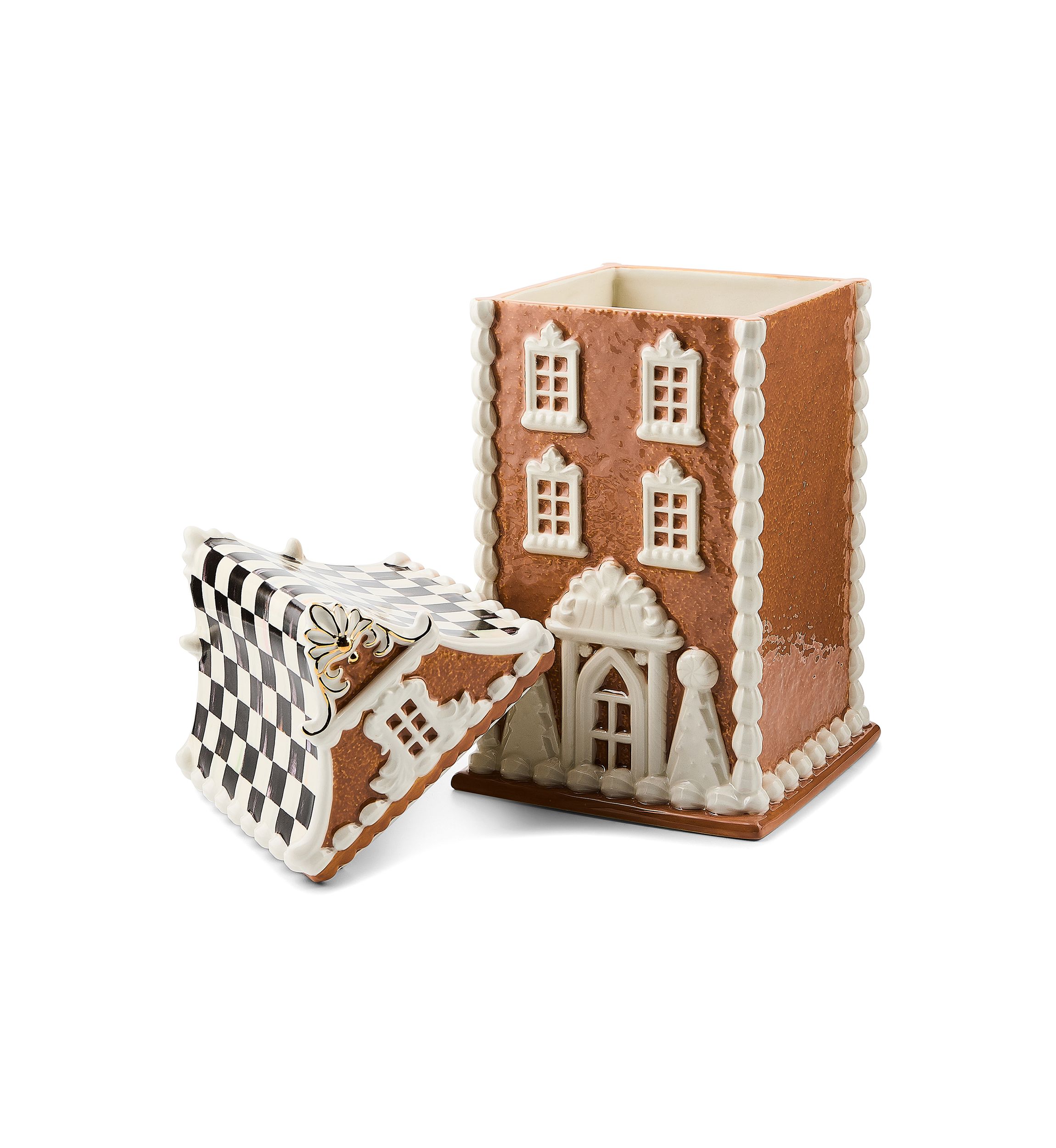 Gingerbread House Ceramic Cookie Jar