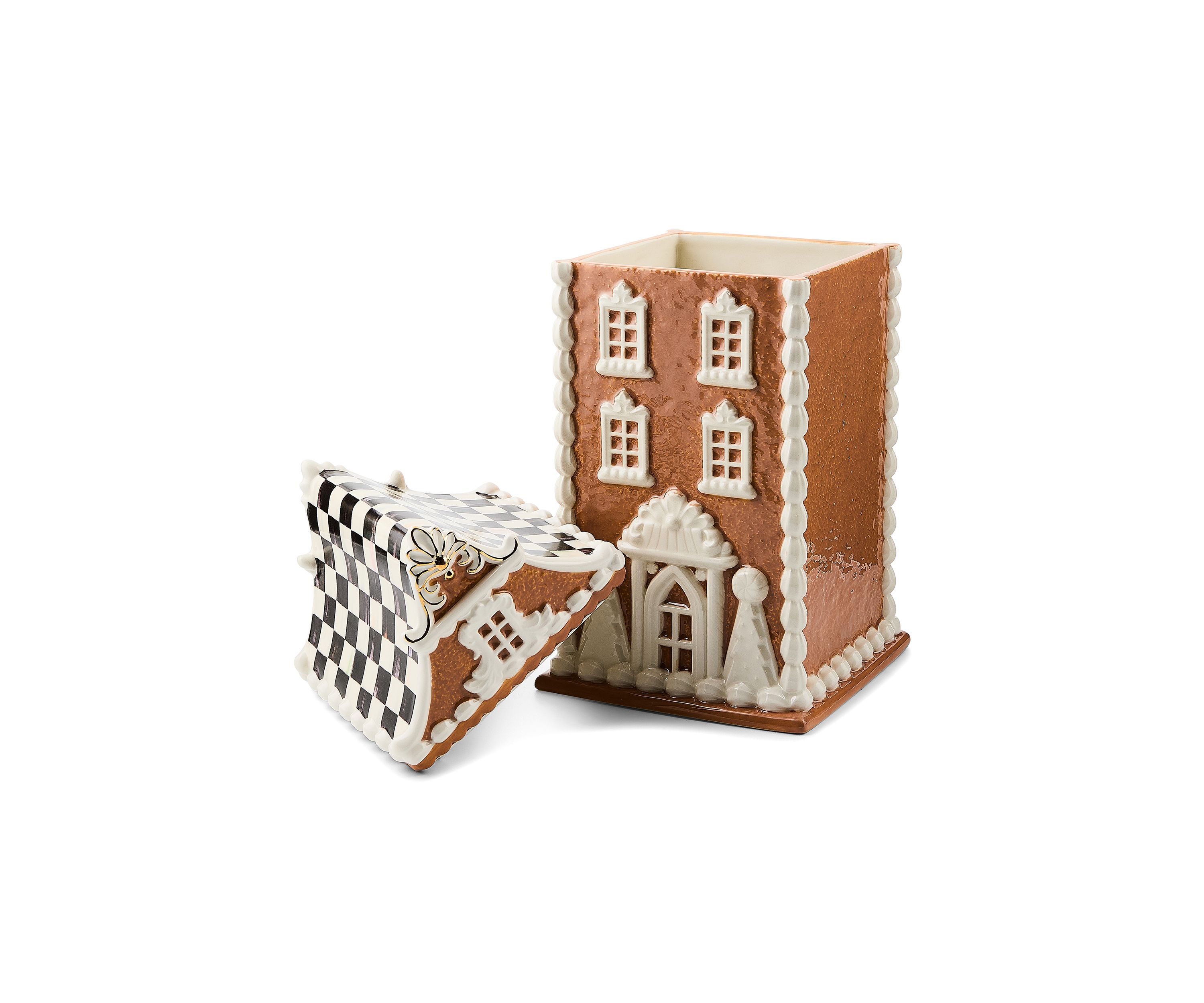 Gingerbread House Ceramic Cookie Jar