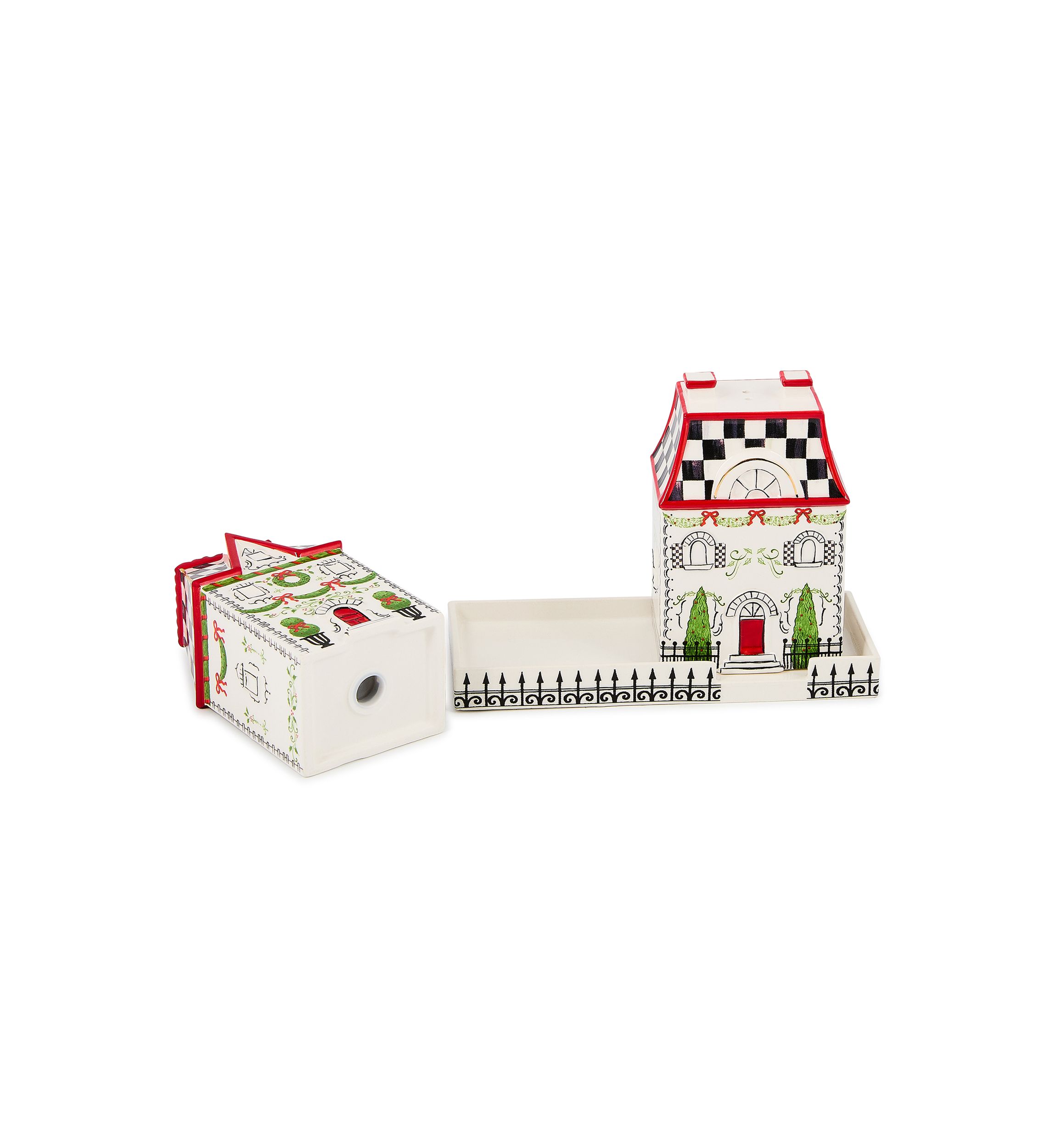 Holly Village Salt & Pepper Set