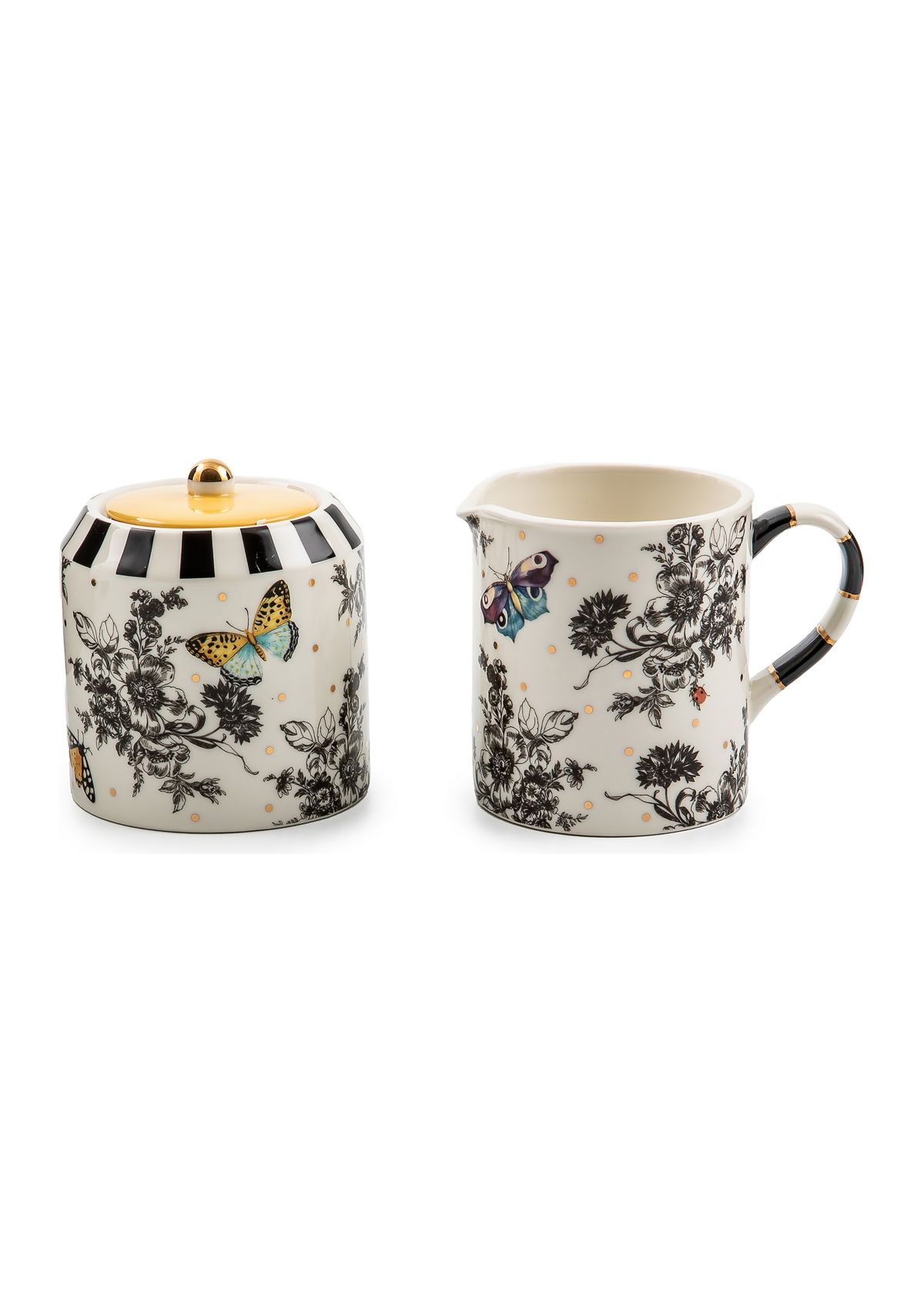 Butterfly Toile Creamer & Sugar Set