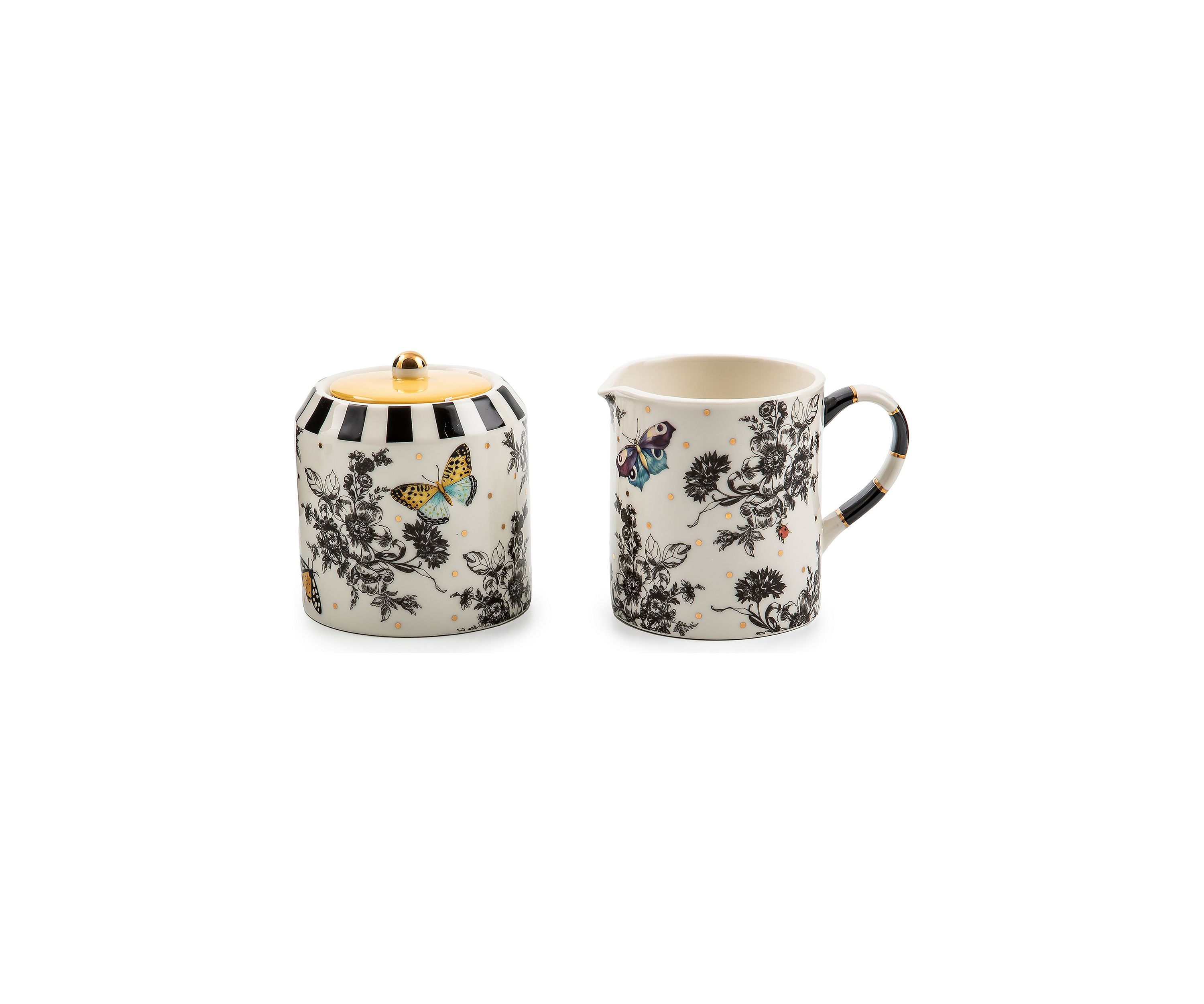 Butterfly Toile Creamer & Sugar Set