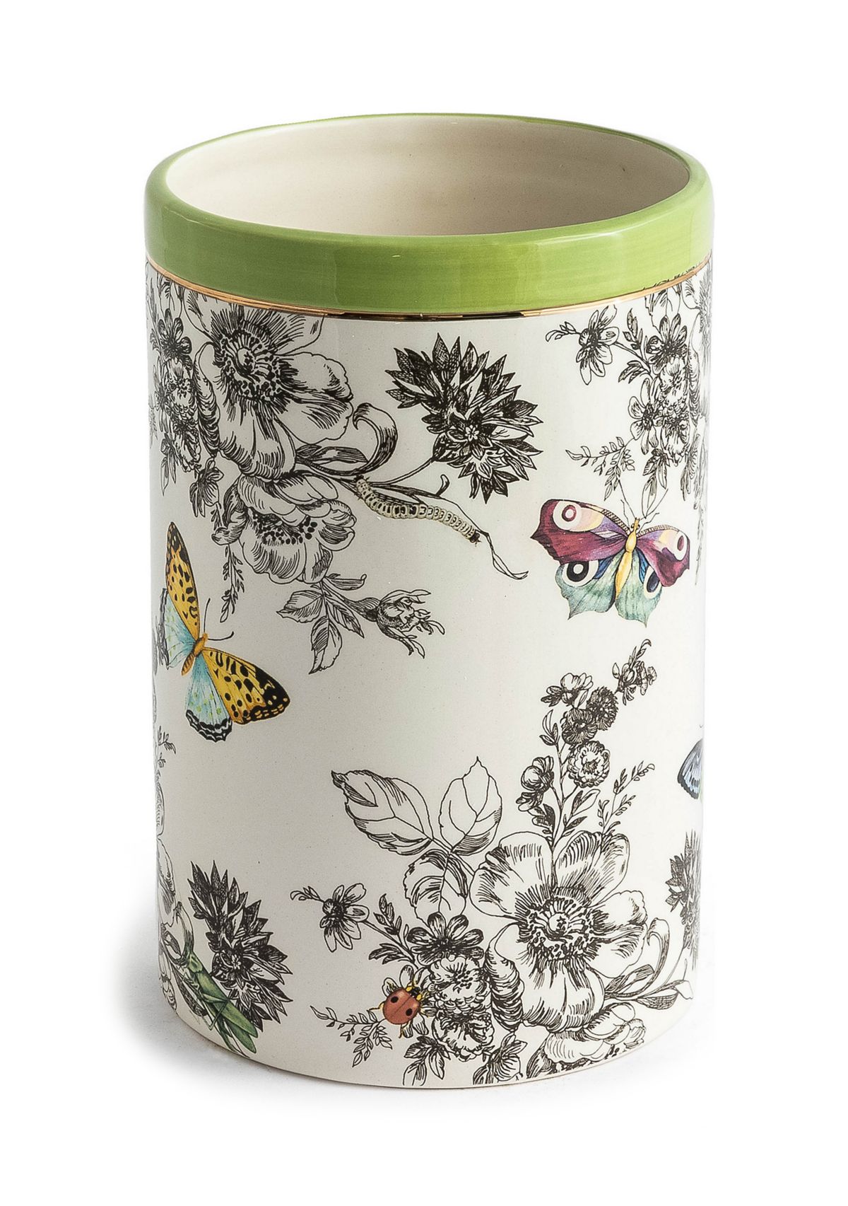 Butterfly Toile Short Vase
