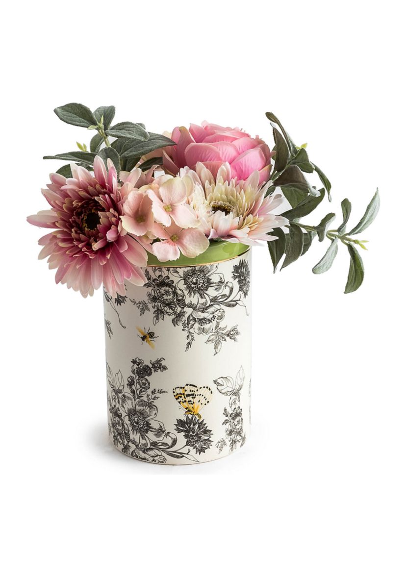 Butterfly Toile Short Vase