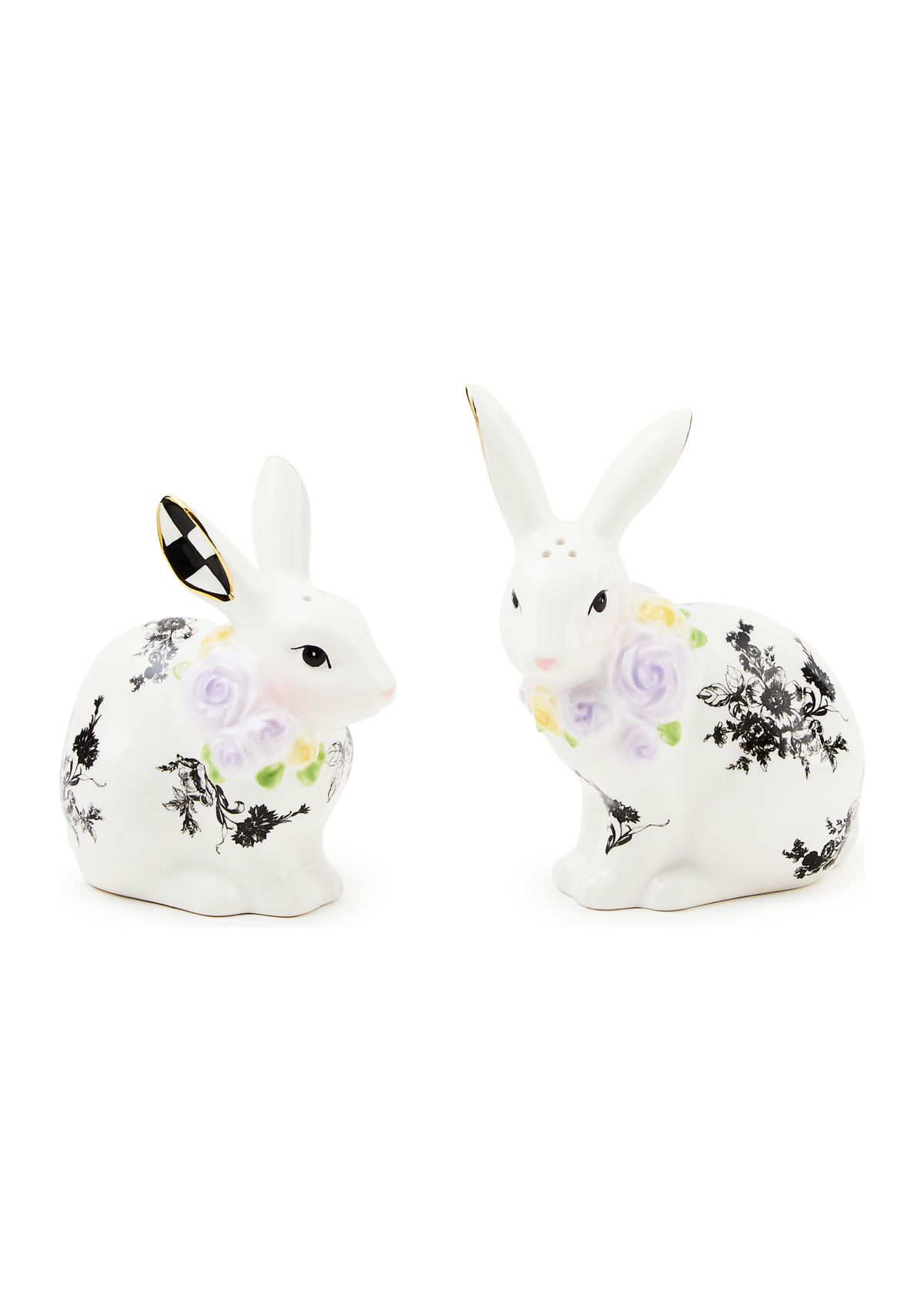 Butterfly Toile Bunny Salt & Pepper Set