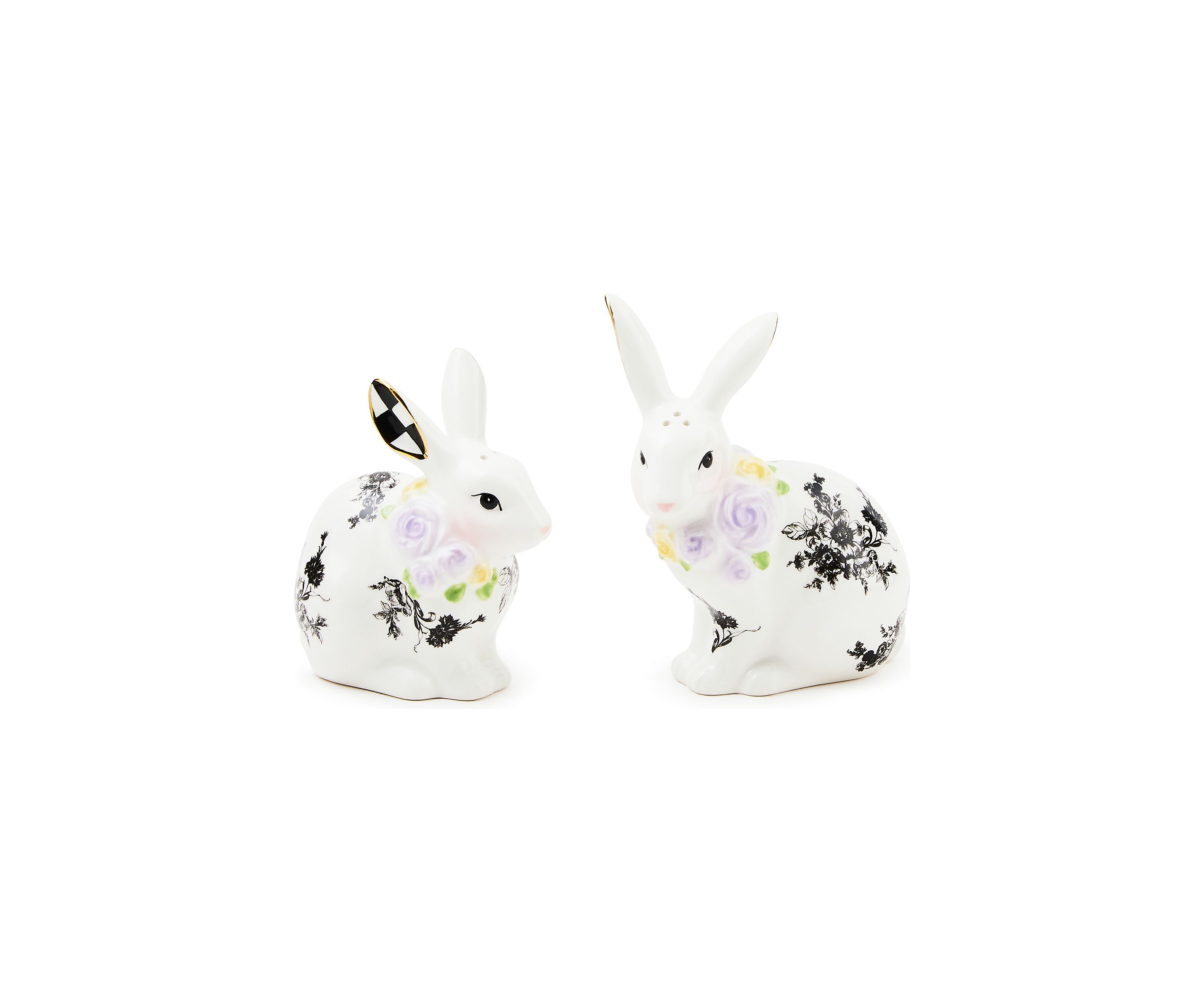 Butterfly Toile Bunny Salt & Pepper Set