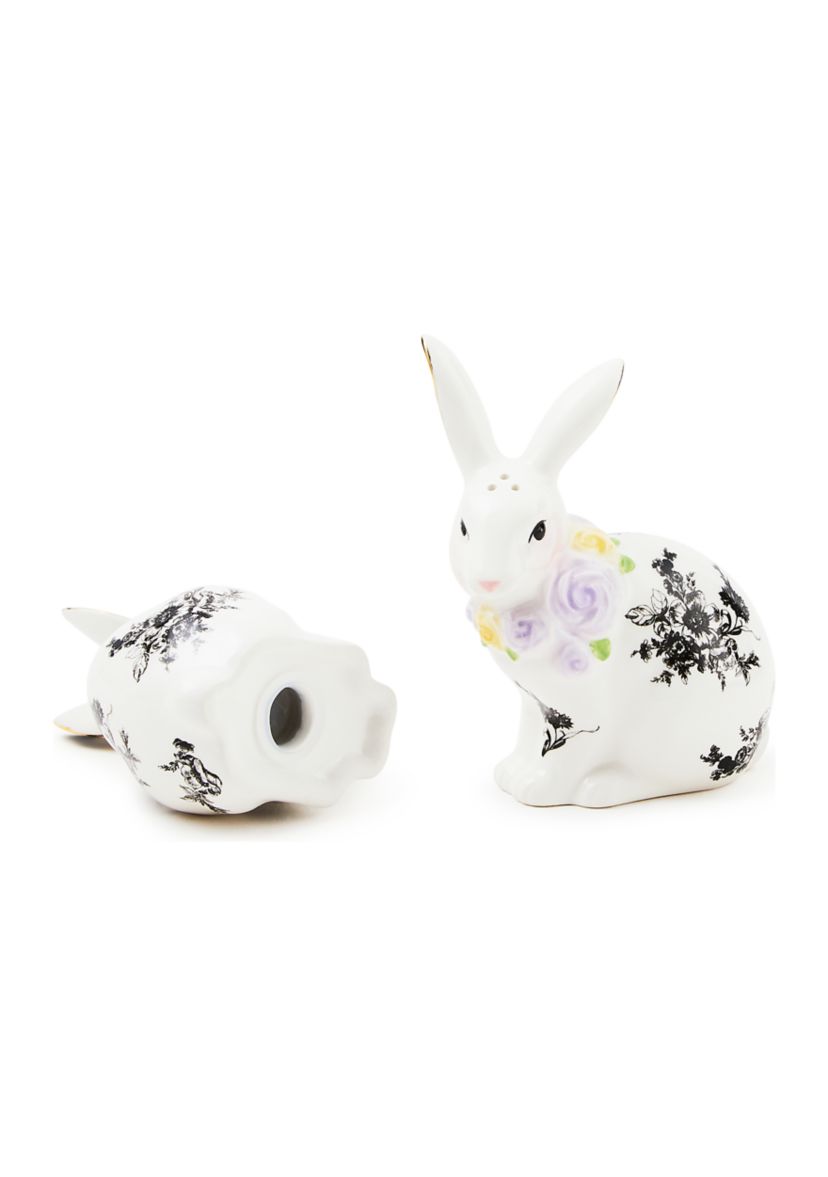 Butterfly Toile Bunny Salt & Pepper Set