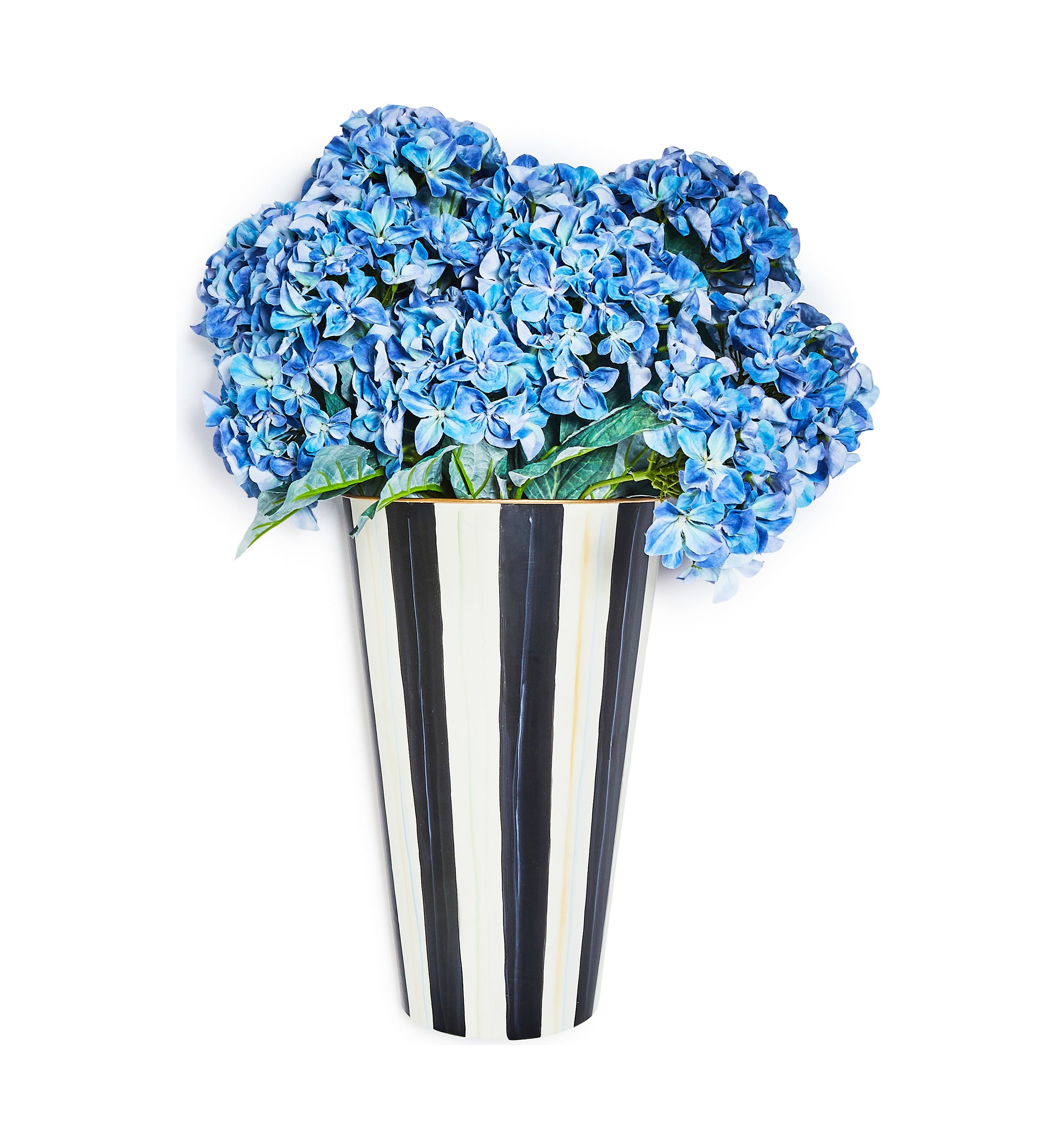 Courtly Stripe Blue Hydrangea Hanging Arrangement