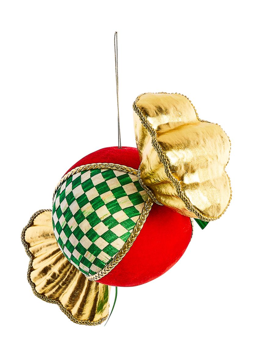 Check It Out Green Check Candy Fabric Ornament