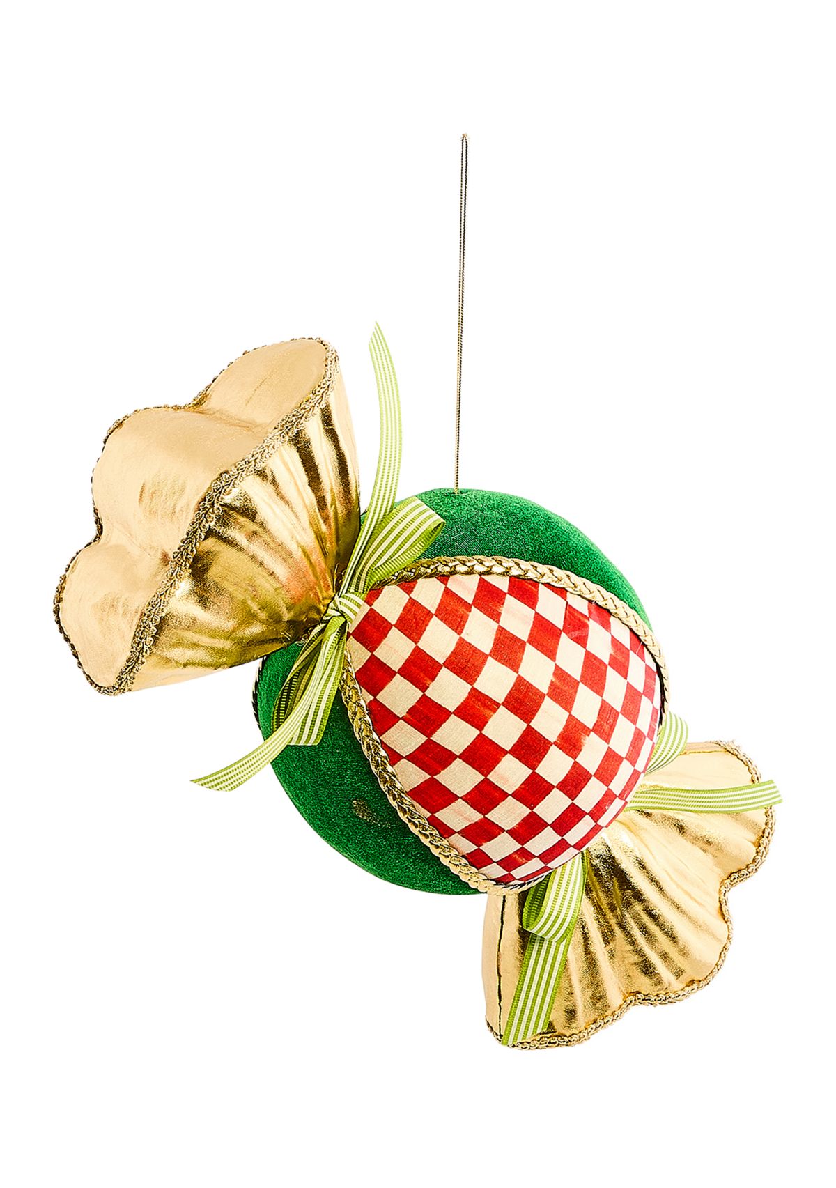 Check It Out Red Check Candy Fabric Ornament