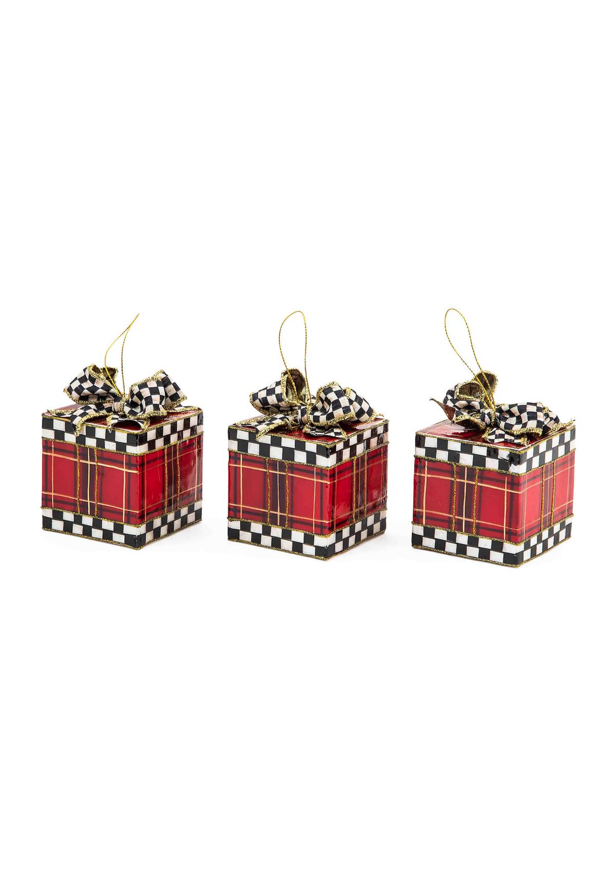Tartan Ornaments - Set of 3